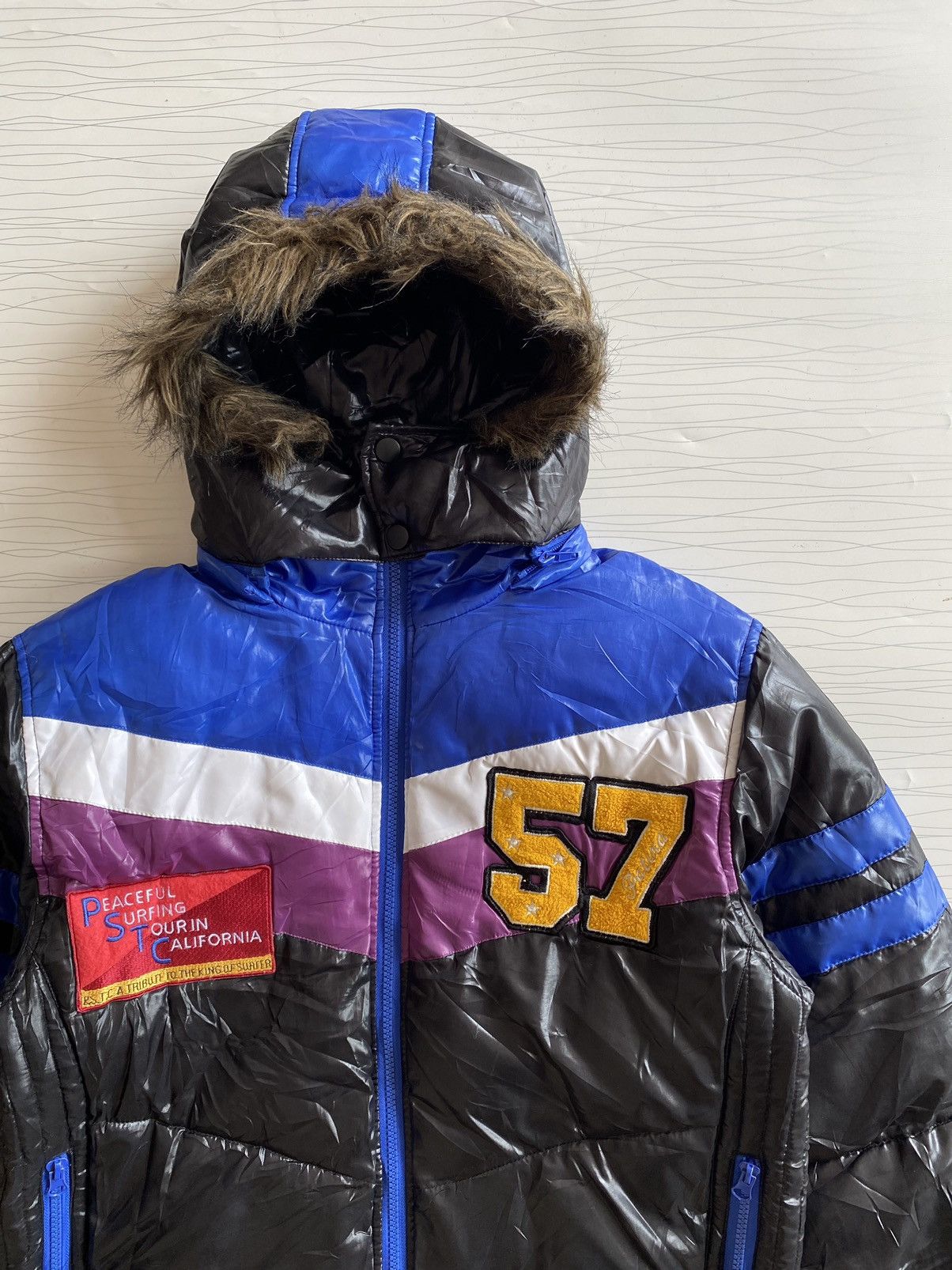 If Six Was Nine × Japanese Brand × Le Grande Bleu (L.G.B.) NYLAUS FAUX FUR HOODIE PUFFER JACKET Size US L / EU 52-54 / 3 - 3 Thumbnail
