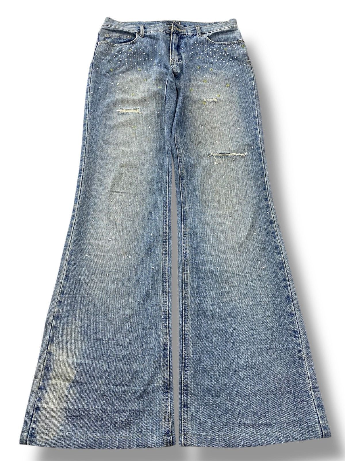 Japanese Brand Japanese Brand Light Wash Style Boot Cut Leg Jeans Size US 31 - 1 Thumbnail