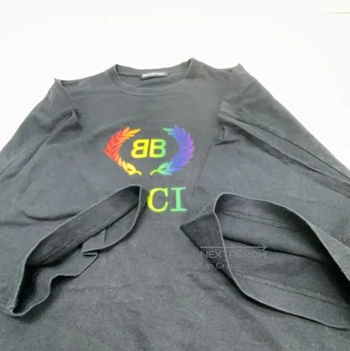 Balenciaga Balenciaga BB Rainbow Logo Black T. Size US XS / EU 42 / 0 - 8 Thumbnail