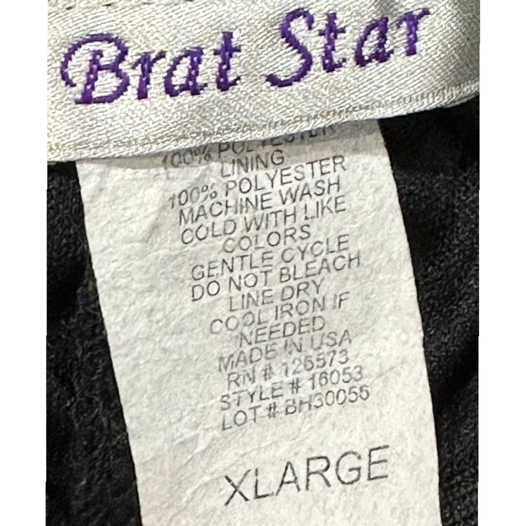 Vintage VINTAGE Brat Star Y2K Skirt XL Black Gray Sheer High Low A-Line Women Skirt Casual 2000s Geometric XL Womens Size 40" / US 18 - 4 Thumbnail
