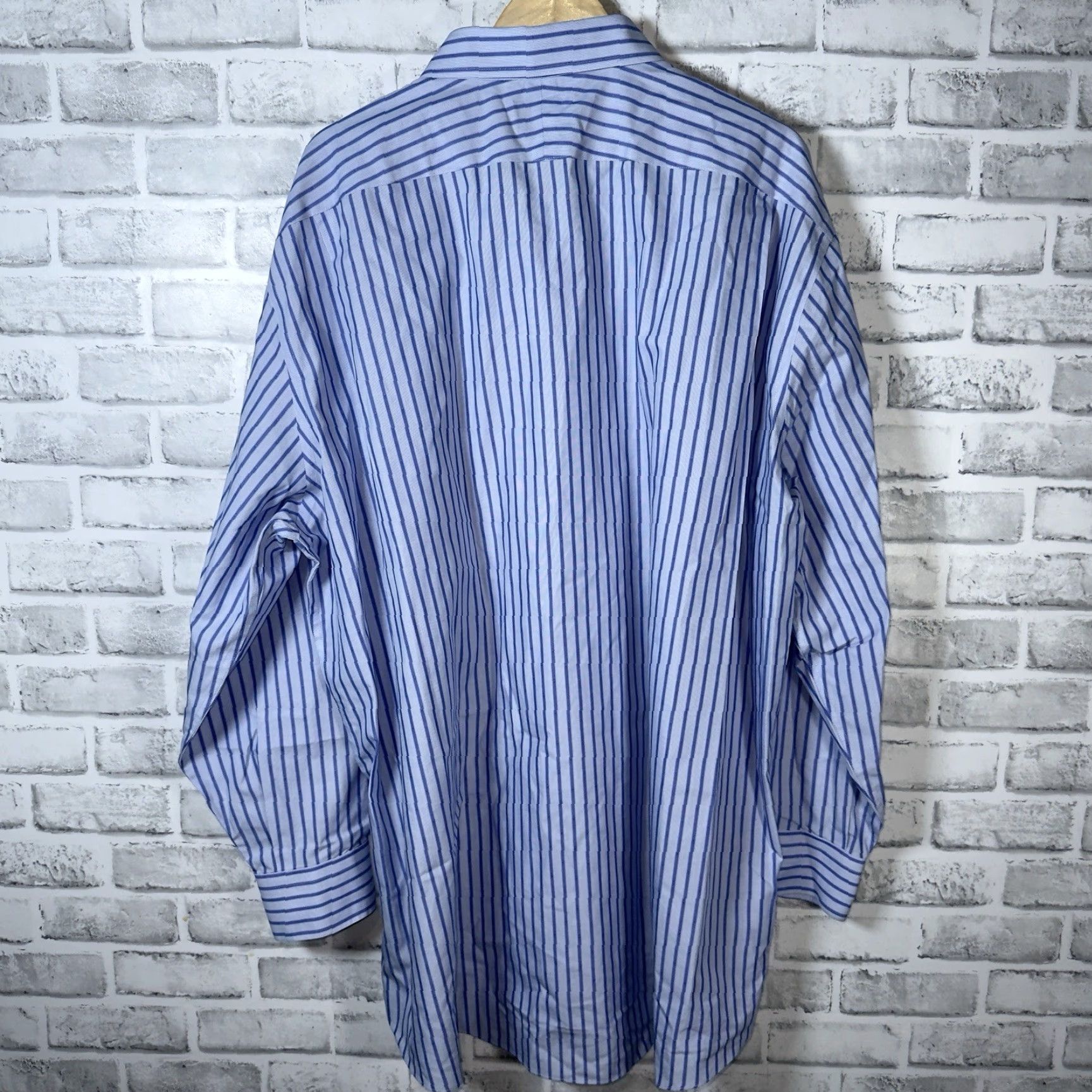 Enro VINTAGE ENRO Blue Striped 100% Cotton Long Sleeve Button-Down Shirt Mens 36T Size US M / EU 48-50 / 2 - 5 Thumbnail