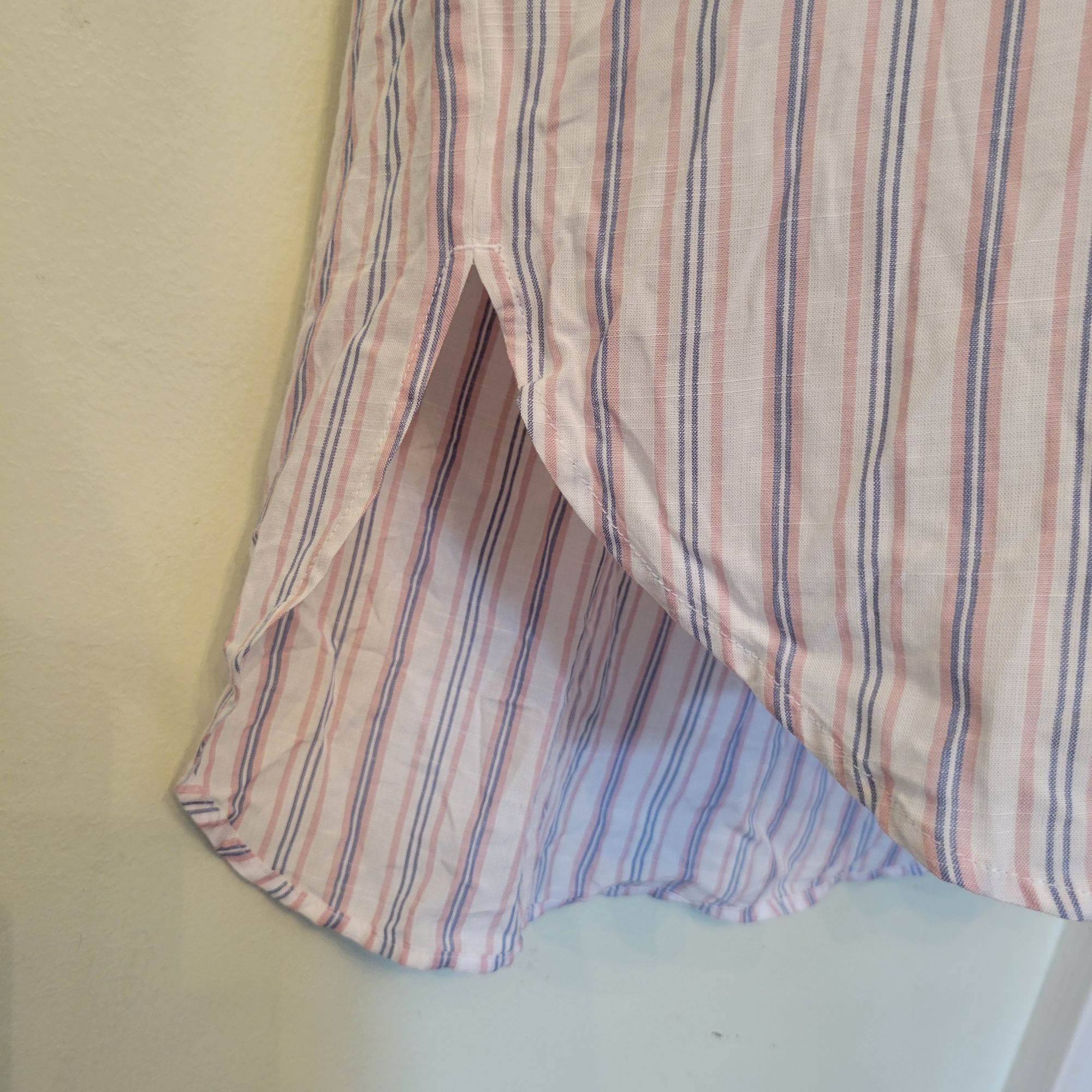 Loft Loft Striped Button Front Oversized Tunic Blouse M Rayon Pin Size M / US 6-8 / IT 42-44 - 5 Thumbnail