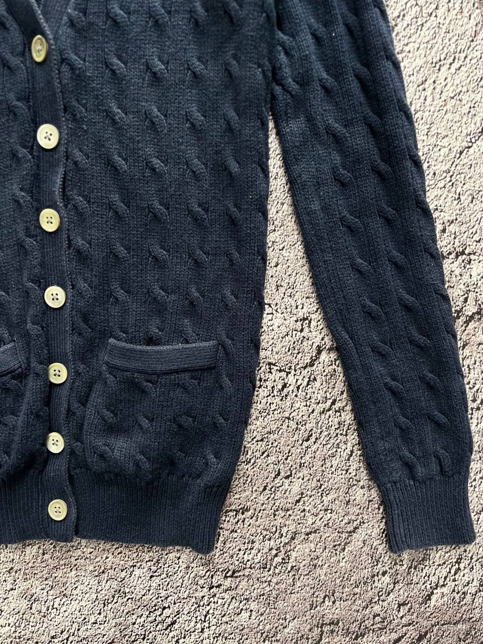Ralph Lauren × Ralph Lauren Sport × Vintage Ralph Lauren Sport Cardigan Women's Blue Cable Knit Button Size M / US 6-8 / IT 42-44 - 5 Thumbnail