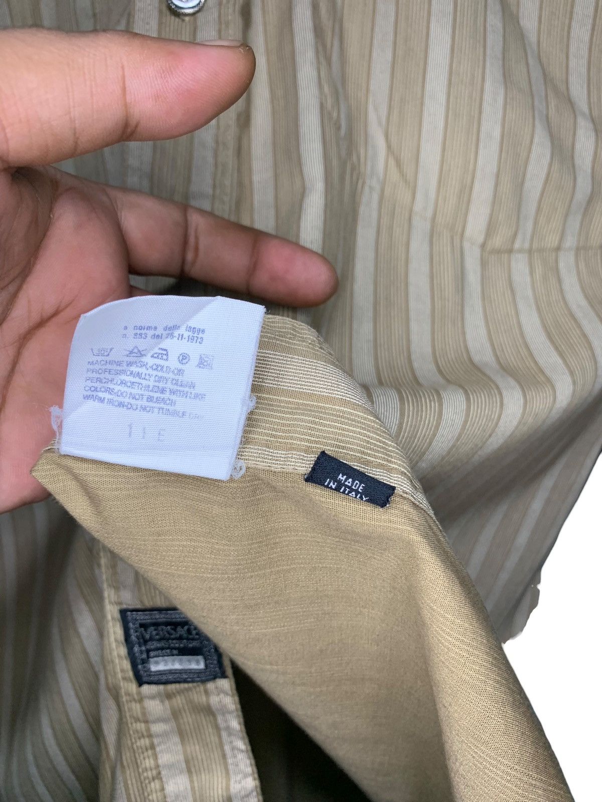 Versace Versace jeans couture oversized striped button down shirt Size US L / EU 52-54 / 3 - 15 Thumbnail