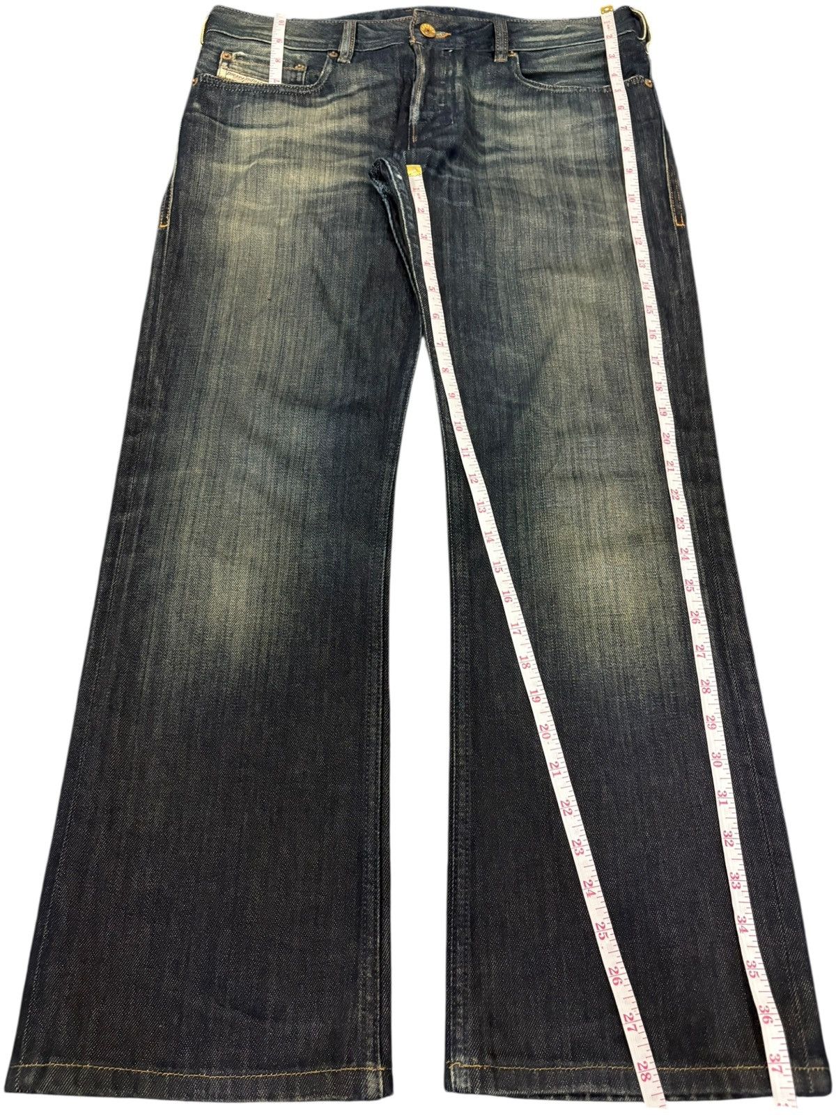 Diesel Vintage Diesel Zatiny Button Fly Mud Wash Flare Jeans Size US 35 - 8 Thumbnail