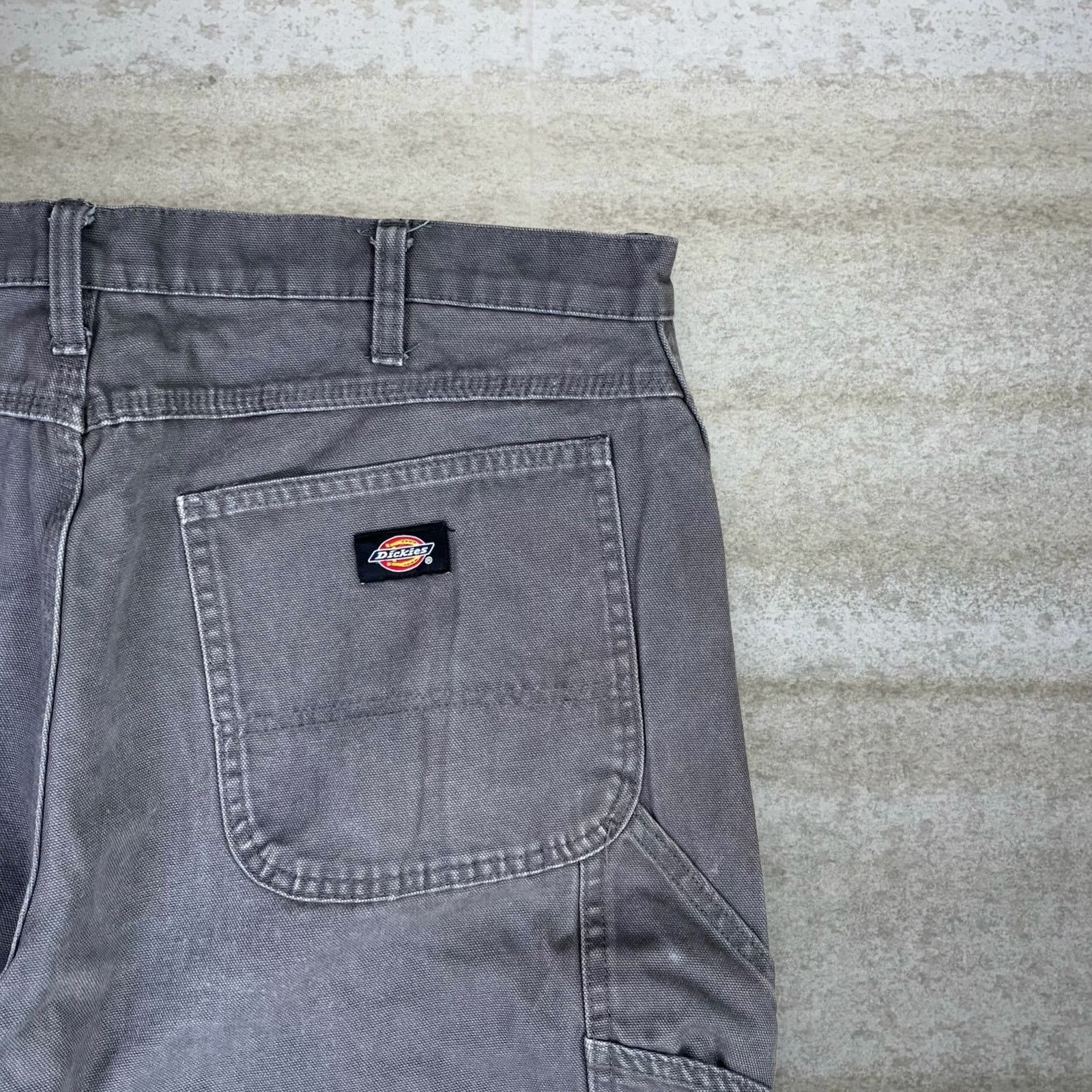 Dickies Vintage 90s Dickies Carpenter Pants 38x34 Baggy Iron Grey Size US 38 / EU 54 - 3 Thumbnail