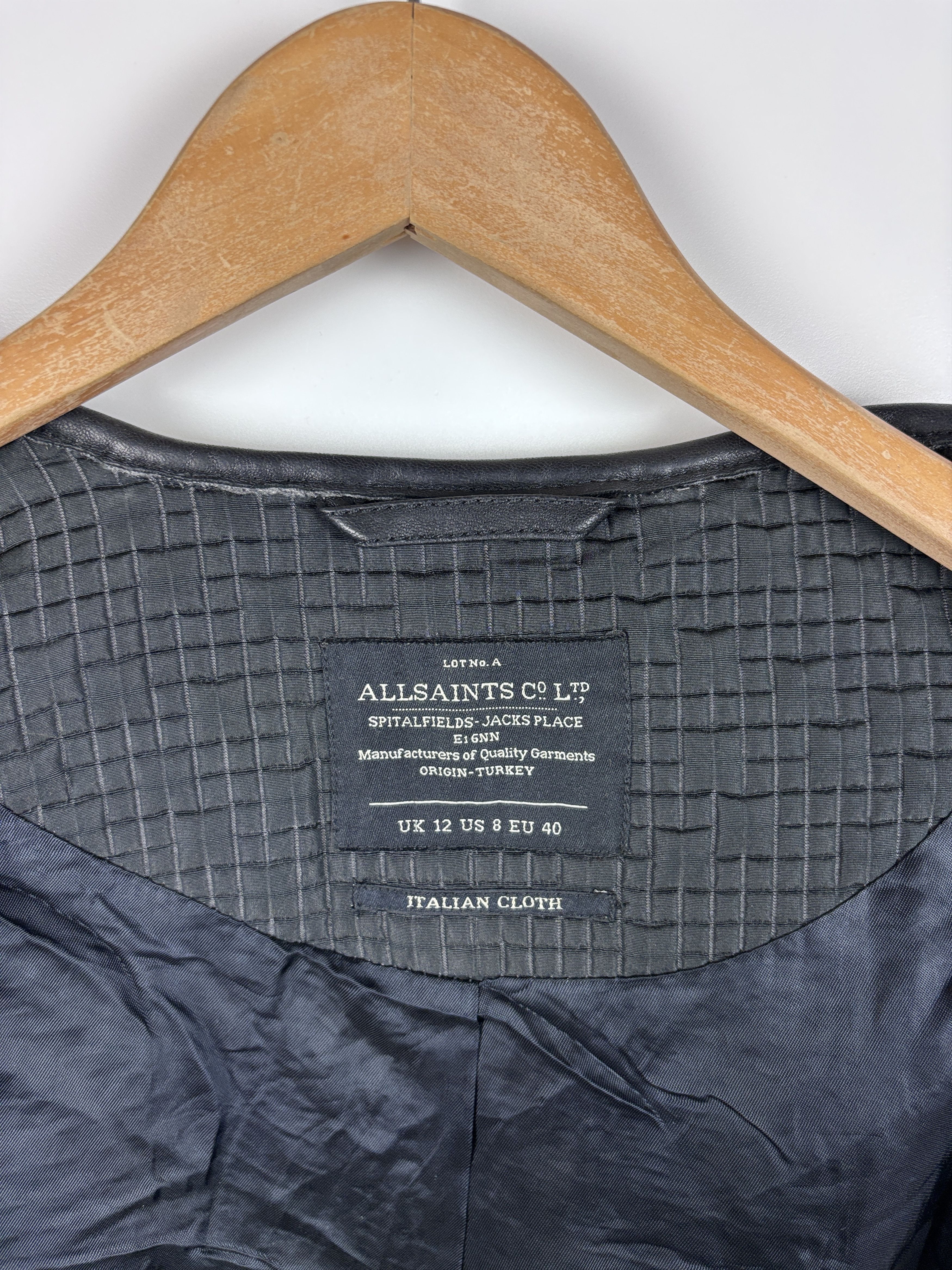 Allsaints Womens All Saints Francis Moto Jacket Black US 8 / UK 12 Size M / US 6-8 / IT 42-44 - 11 Thumbnail