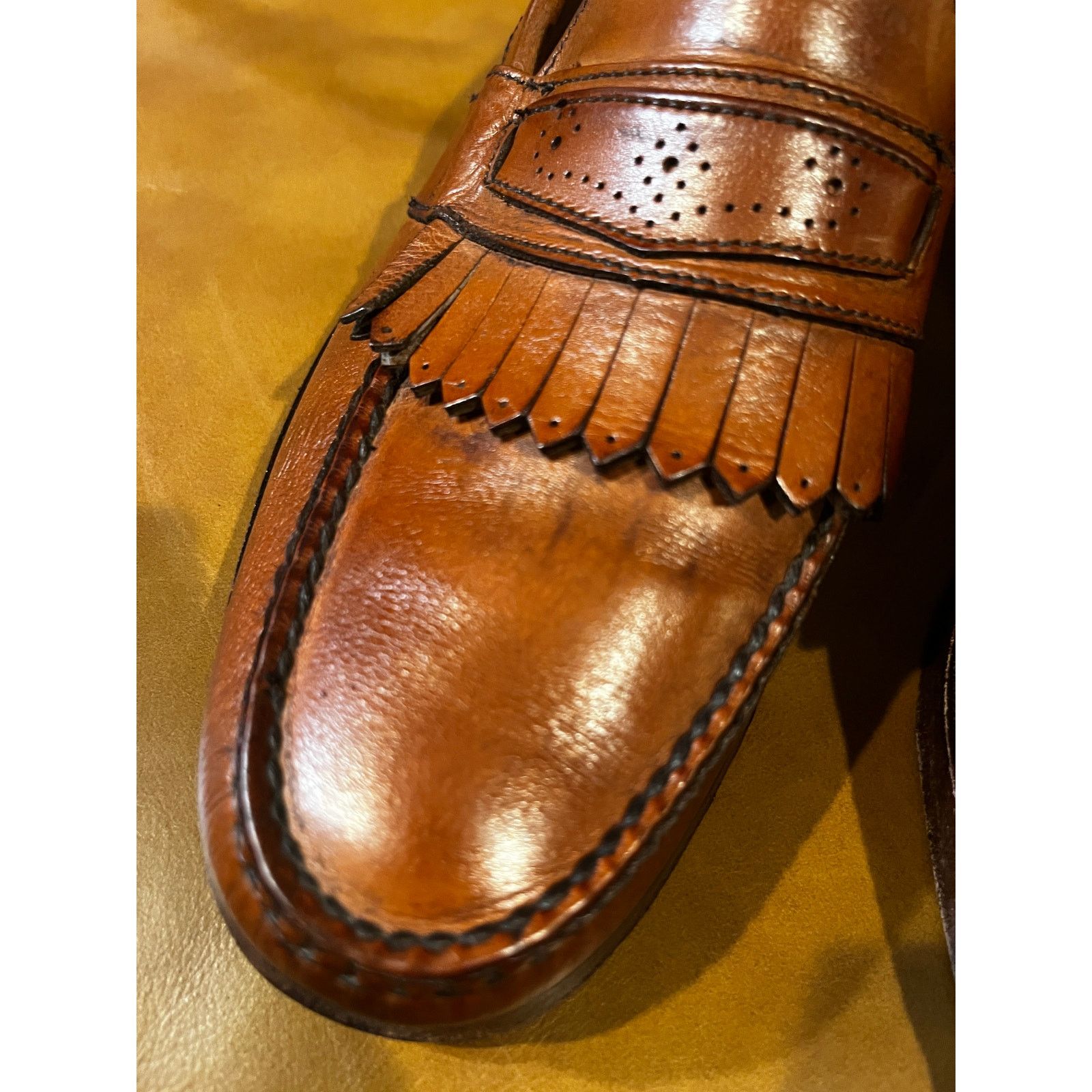 Allen Edmonds Allen Edmonds Huntington Brown Leather Kiltie Loafers 9.5 Size US 9.5 / EU 42-43 - 4 Thumbnail