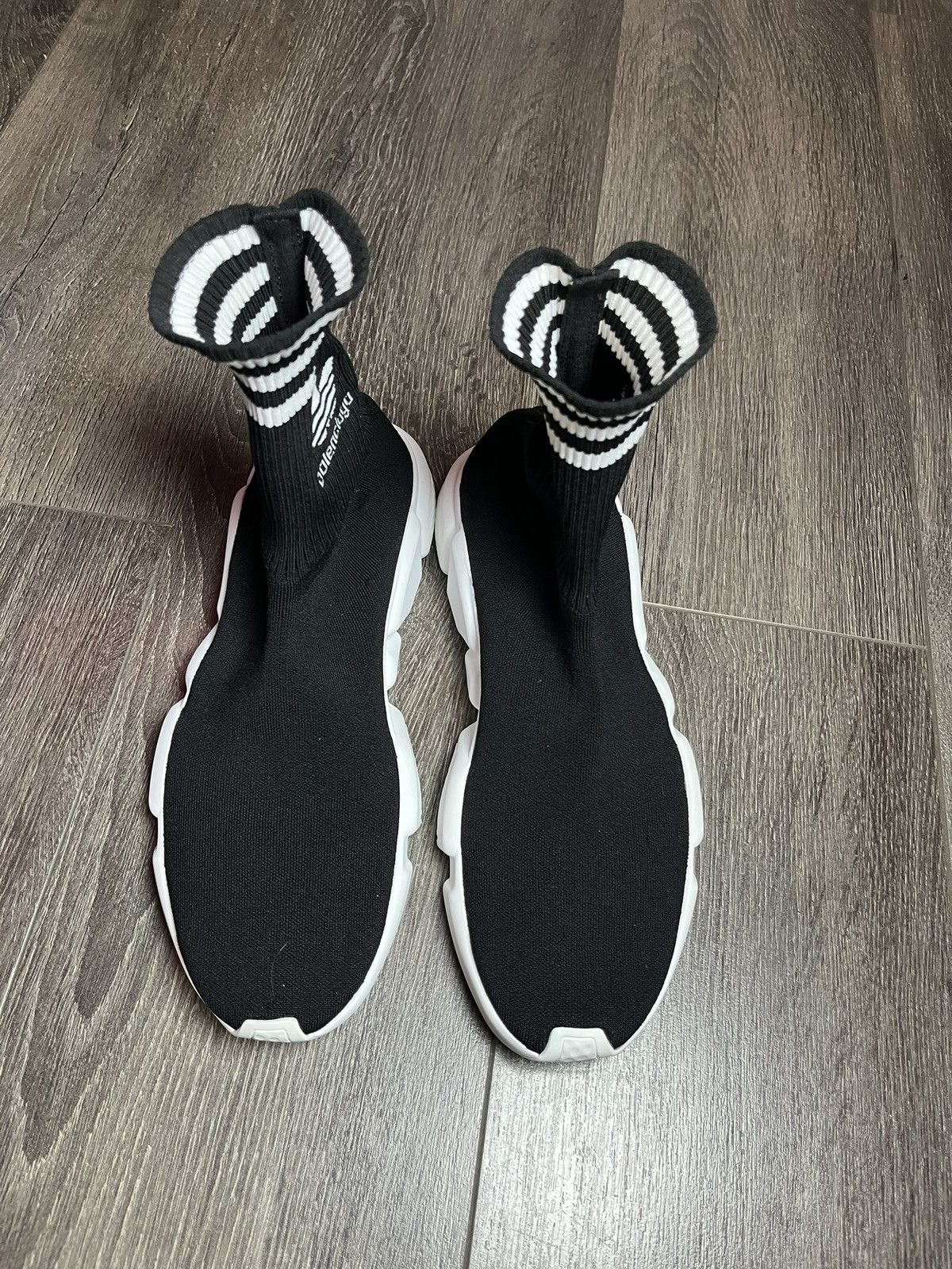 Adidas × Balenciaga Balenciaga x Adidas Speed Trainer Sock Sneaker - Size 11 Size US 12 / EU 45 - 4 Thumbnail