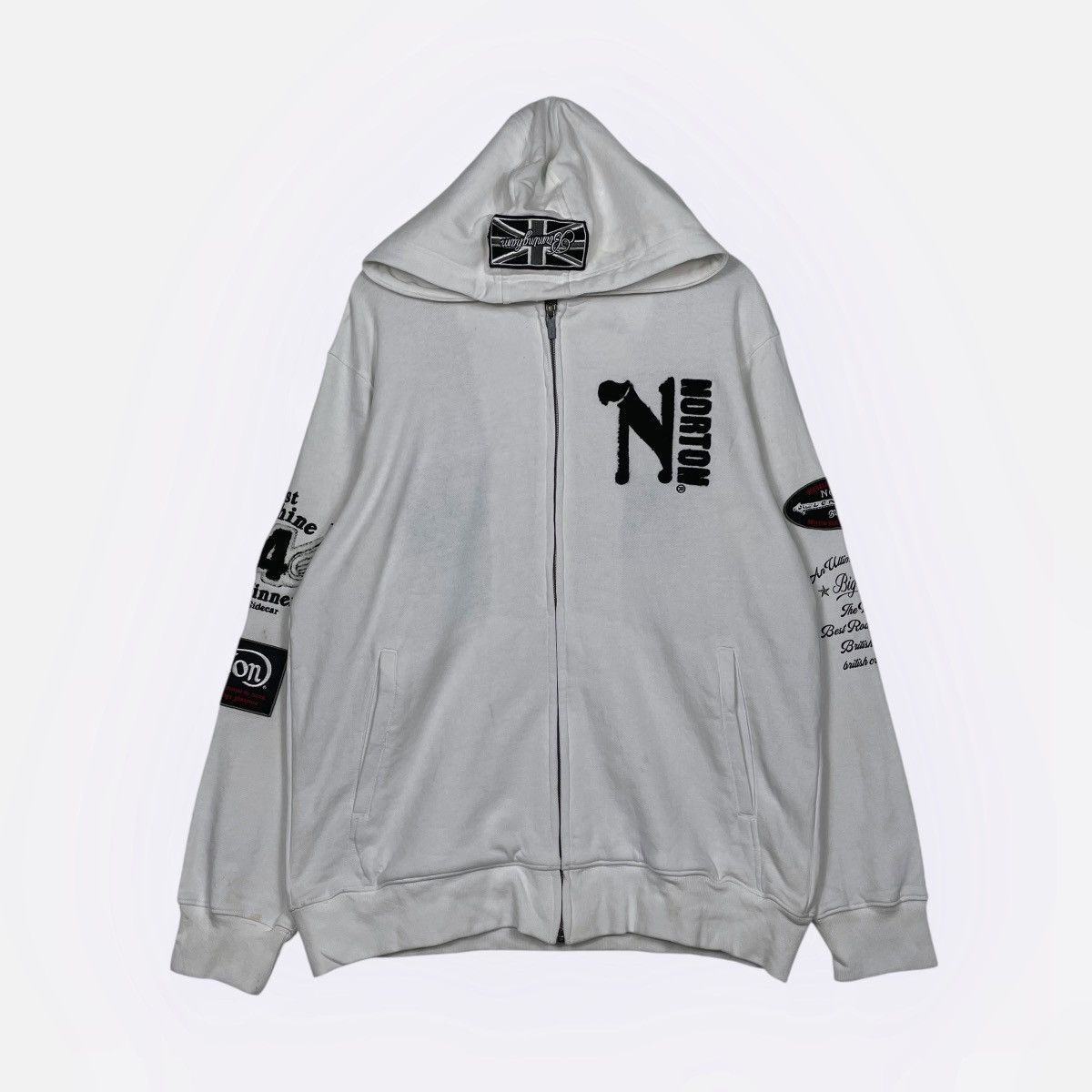 Norton Norton Big Logo Zipper Hoodie Size US L / EU 52-54 / 3 - 3 Thumbnail