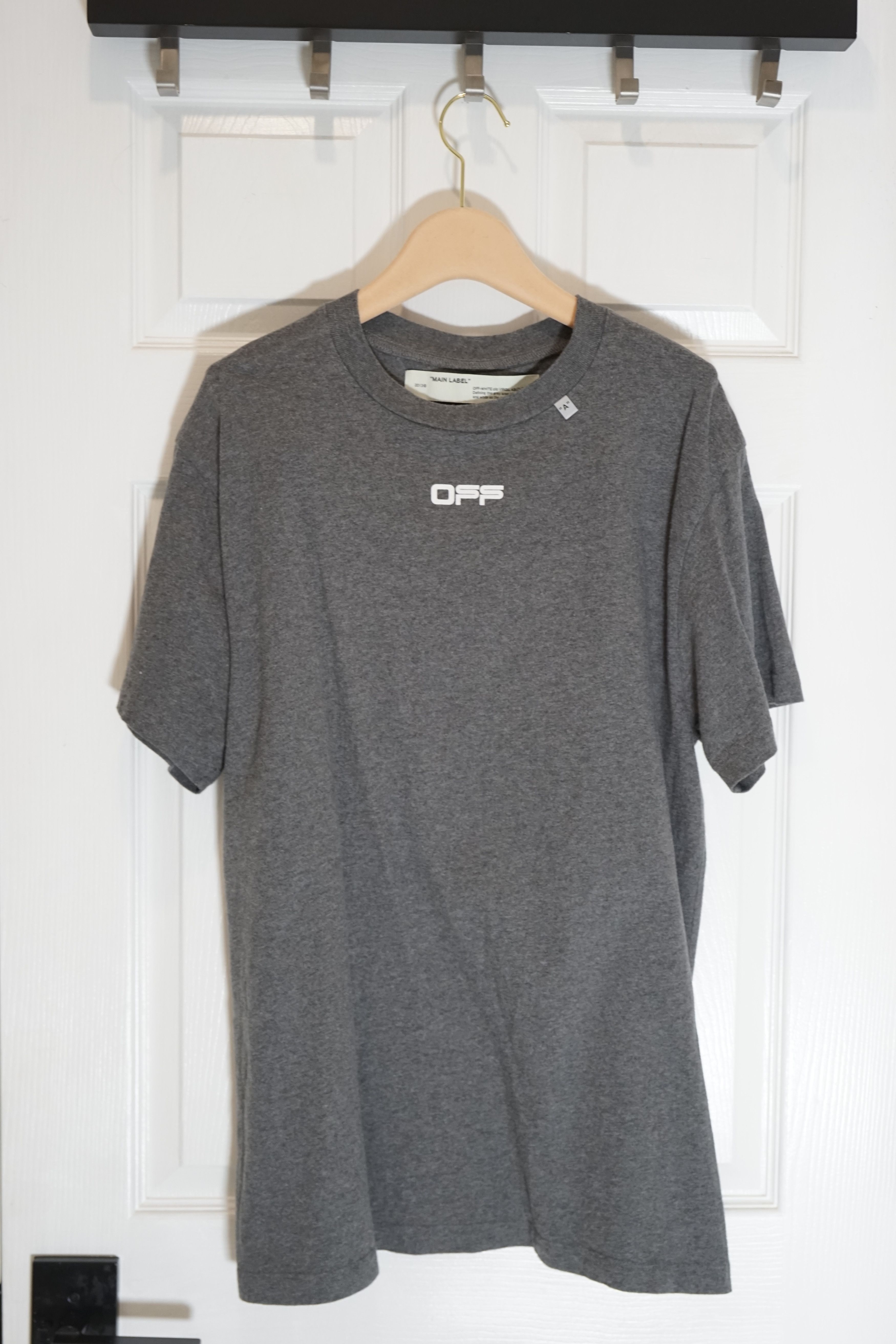 Off-White OFF-WHITE - Grey Wavy Line S/S T-Shirt / XXS Size US XXS / EU 40 - 2 Thumbnail