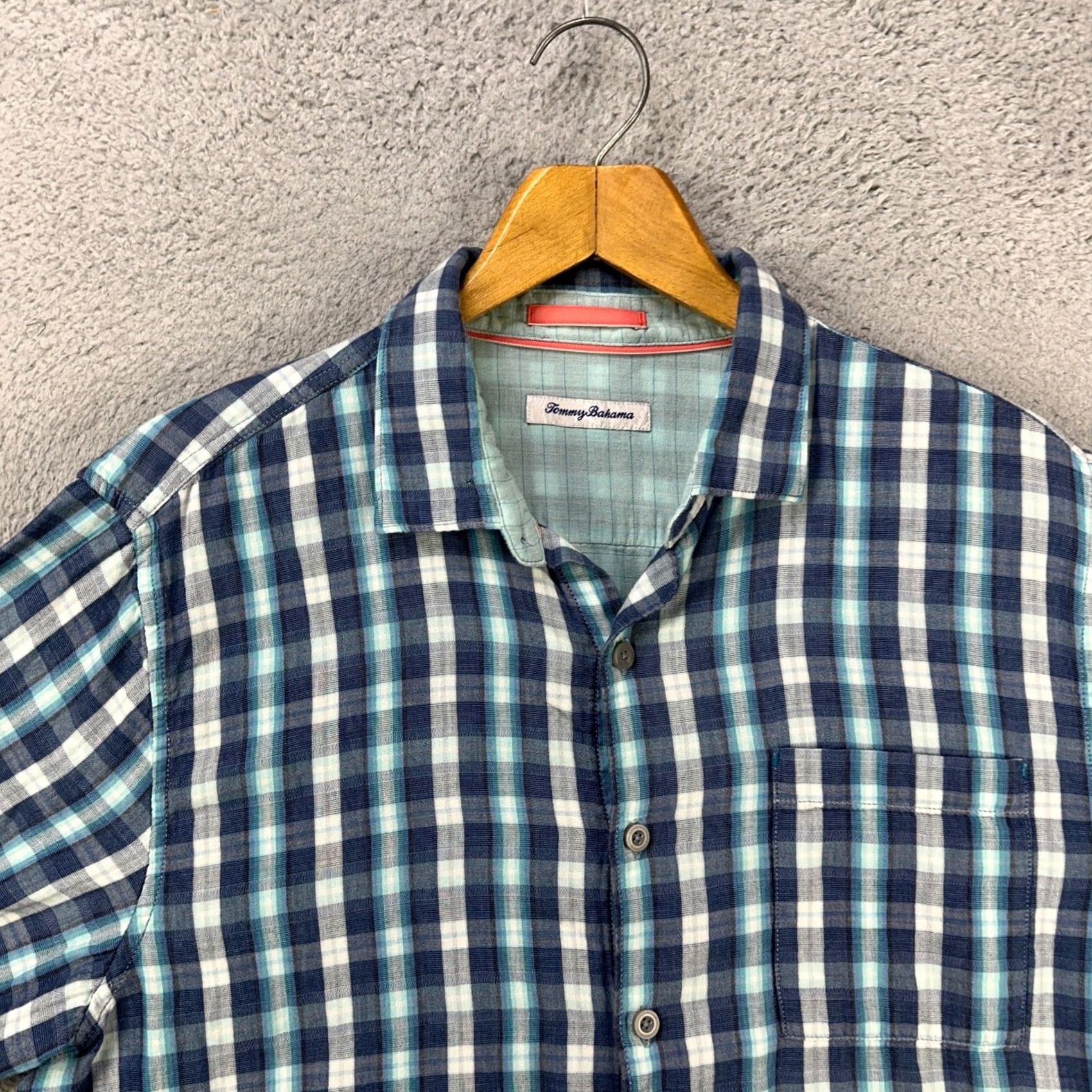 Tommy Bahama Tommy Bahama Shirt Mens Large Blue White Plaid Button Down Long Sleeve Casual Size US L / EU 52-54 / 3 - 7 Thumbnail