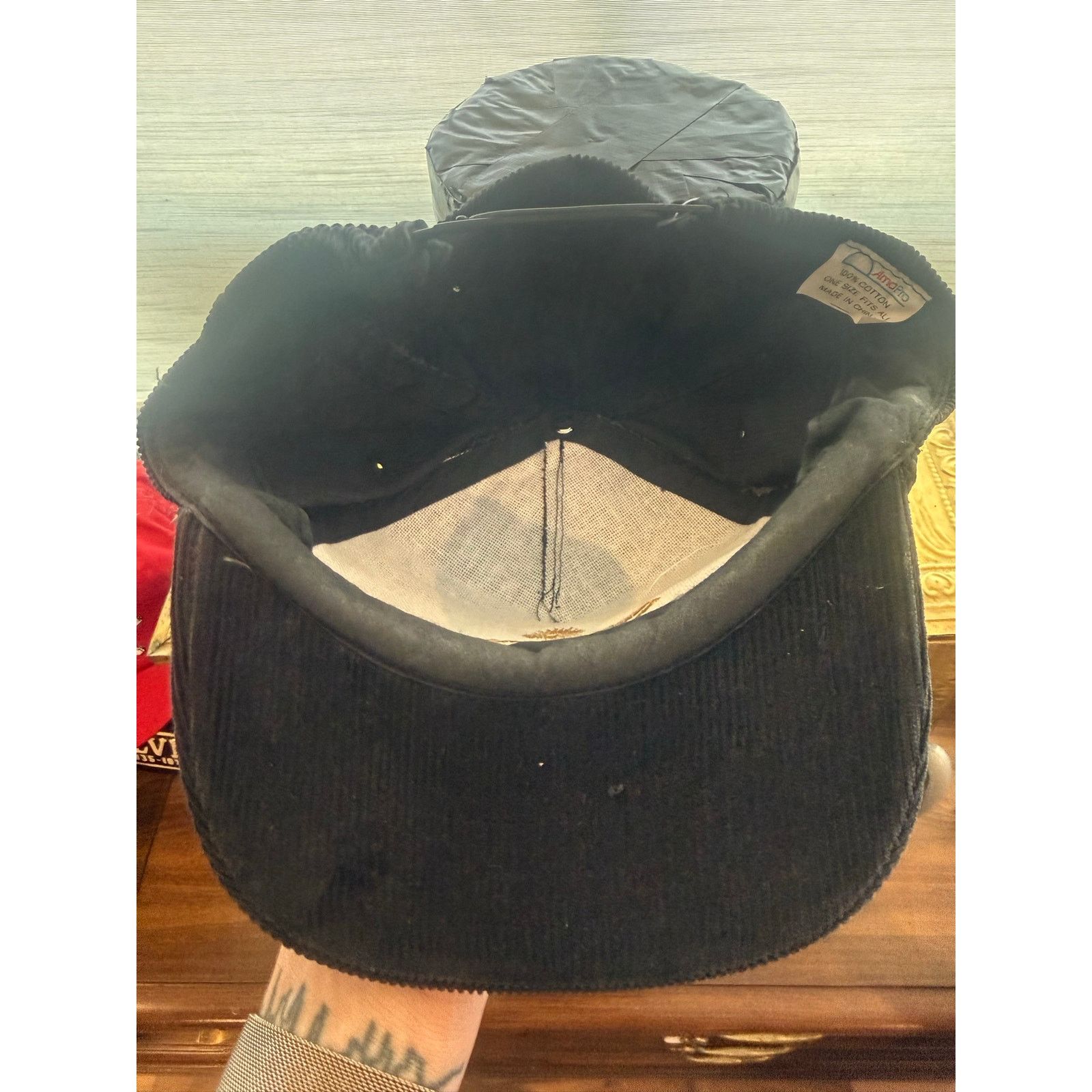 Other Sands Las Vegas Black Corduroy Snap Back Size ONE SIZE - 5 Thumbnail