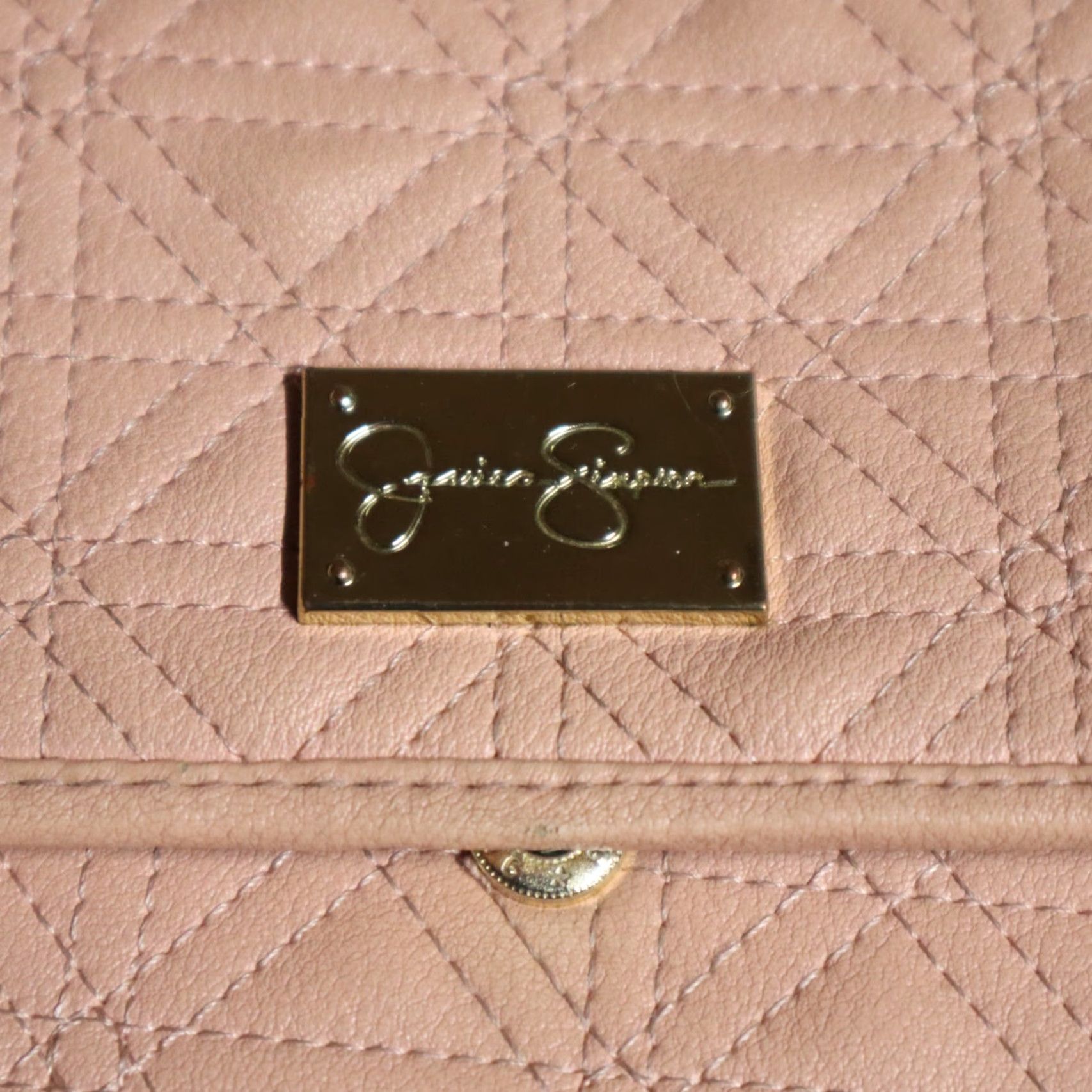 Jessica Simpson Jessica Simpson Landon Clutch Crossbody Pink Small PVC - Adjustable Detachable Strap Womens Bag 5.25" x 8" x 1" Blush Crossbody (XS) Size ONE SIZE - 2 Thumbnail
