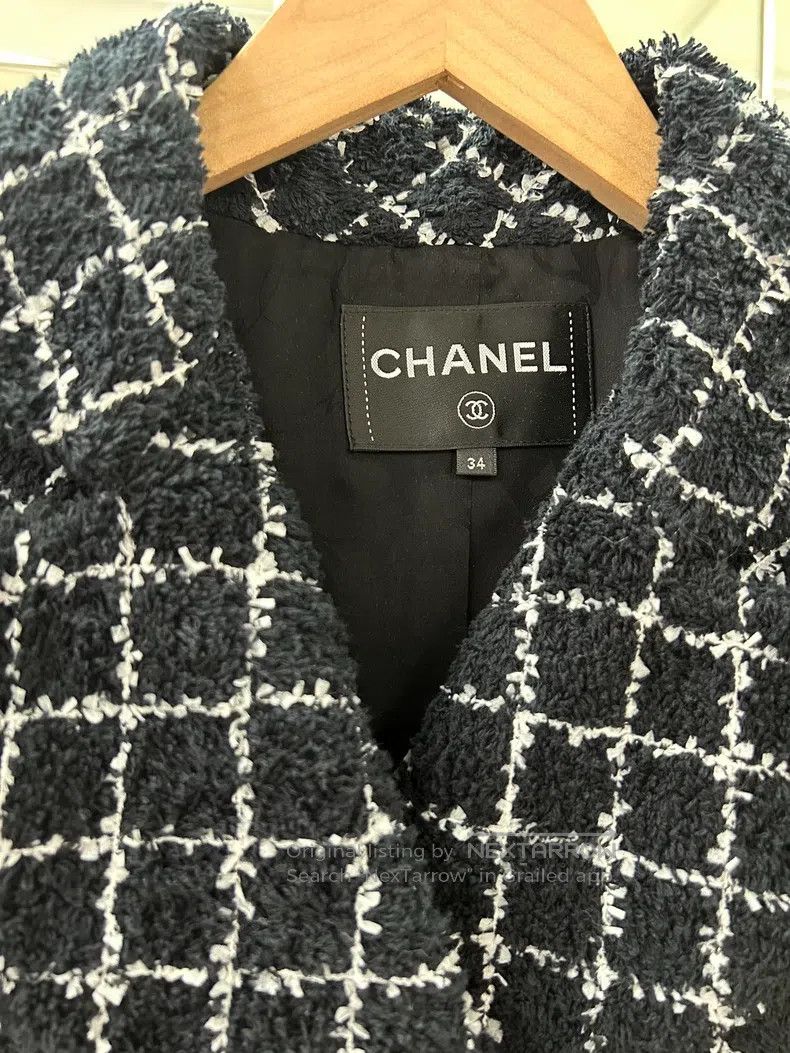 Chanel Chanel Black and white plaid 19c cruise series knitted jac Size XXS / US 00 / IT 34 - 3 Thumbnail