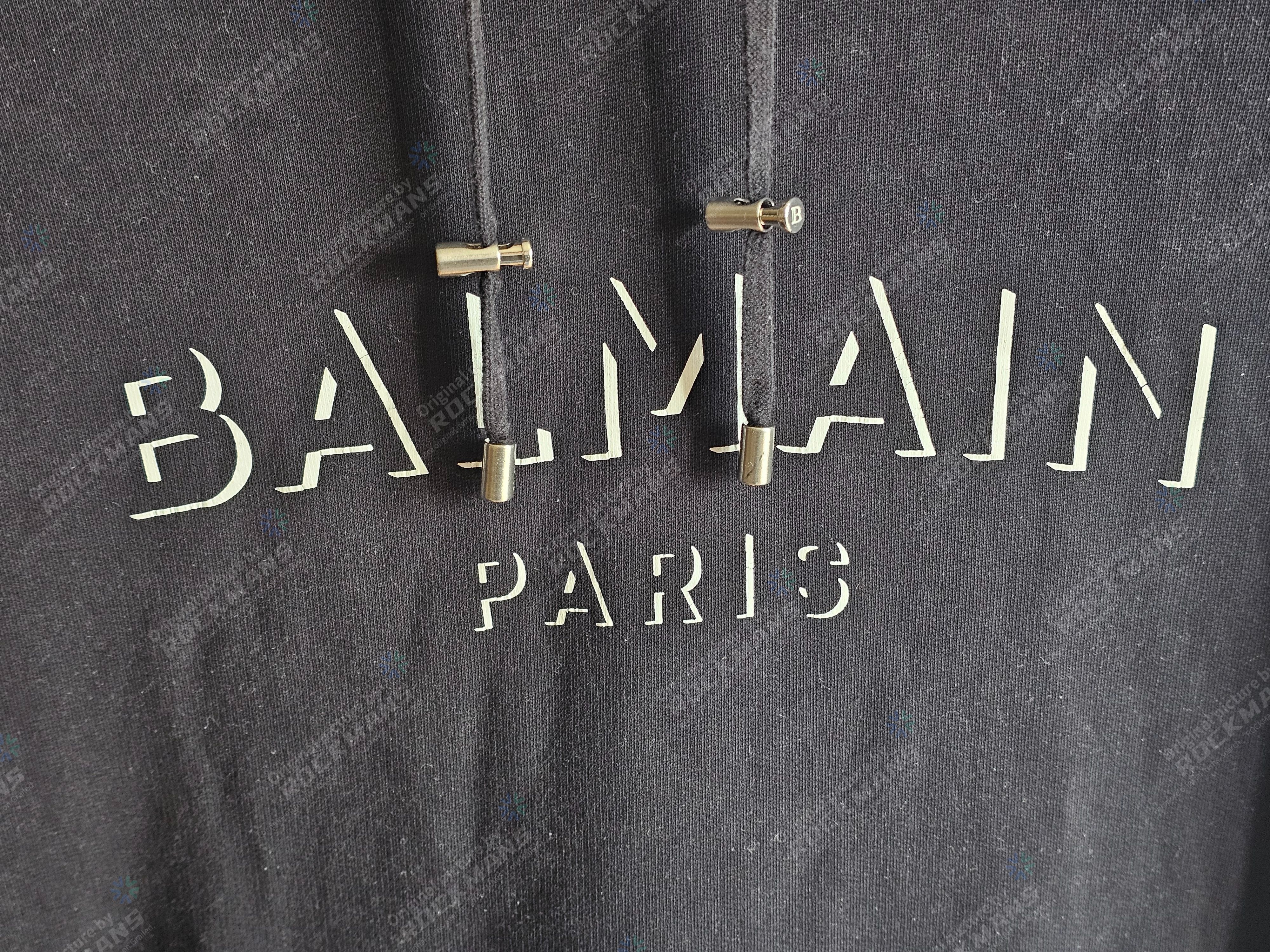 Balmain Balmain Men's Black hoodie Sweatshirts with logo Size M Size US M / EU 48-50 / 2 - 4 Thumbnail