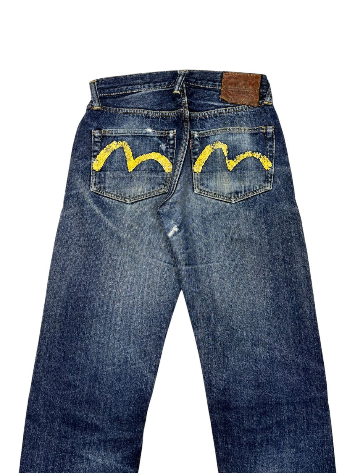 Evisu THRASHED EVISU SELVEDGE CLAWMARK DISTRESSED DENIM JEANS Size US 29 - 7 Thumbnail