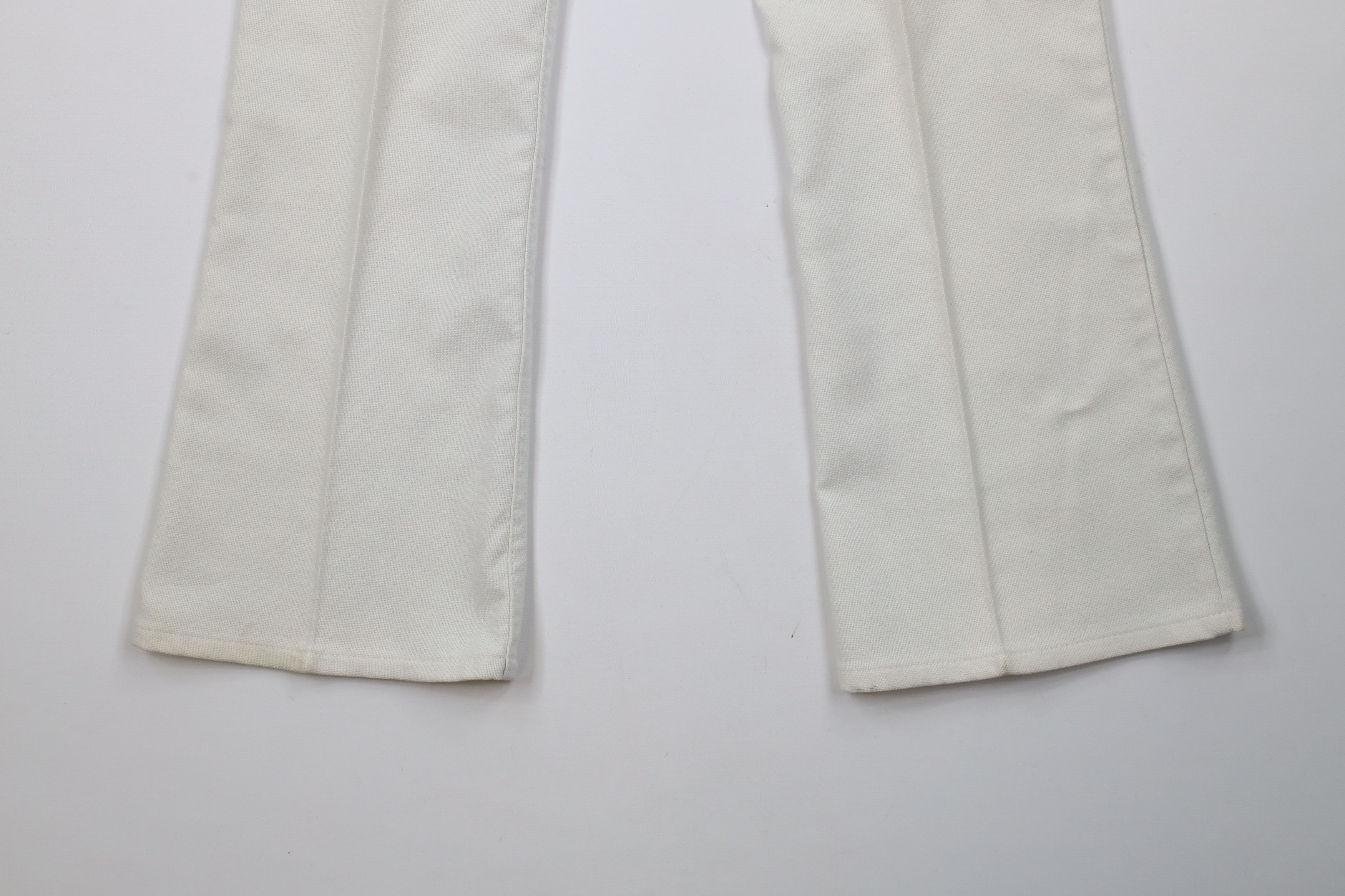 Levi's × Vintage Vintage 70s Levis Knit Wide Leg Bell Bottoms Pants White USA Size 28" / US 6 / IT 42 - 16 Thumbnail