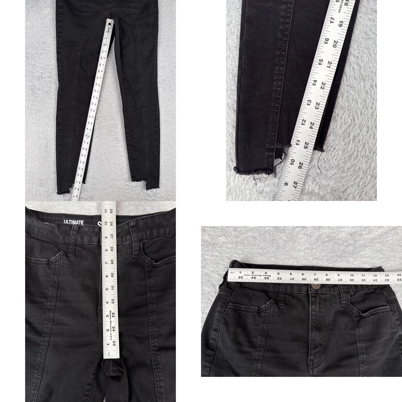 Vintage SO Jeans Junior Skinny Jeans Ultimate Cowboy Embroidered Black Denim 26x25 Women Juniors 9 Slim Mid Rise 5-Pocket Men/Women? Size 30" / US 8 / IT 44 - 8 Thumbnail