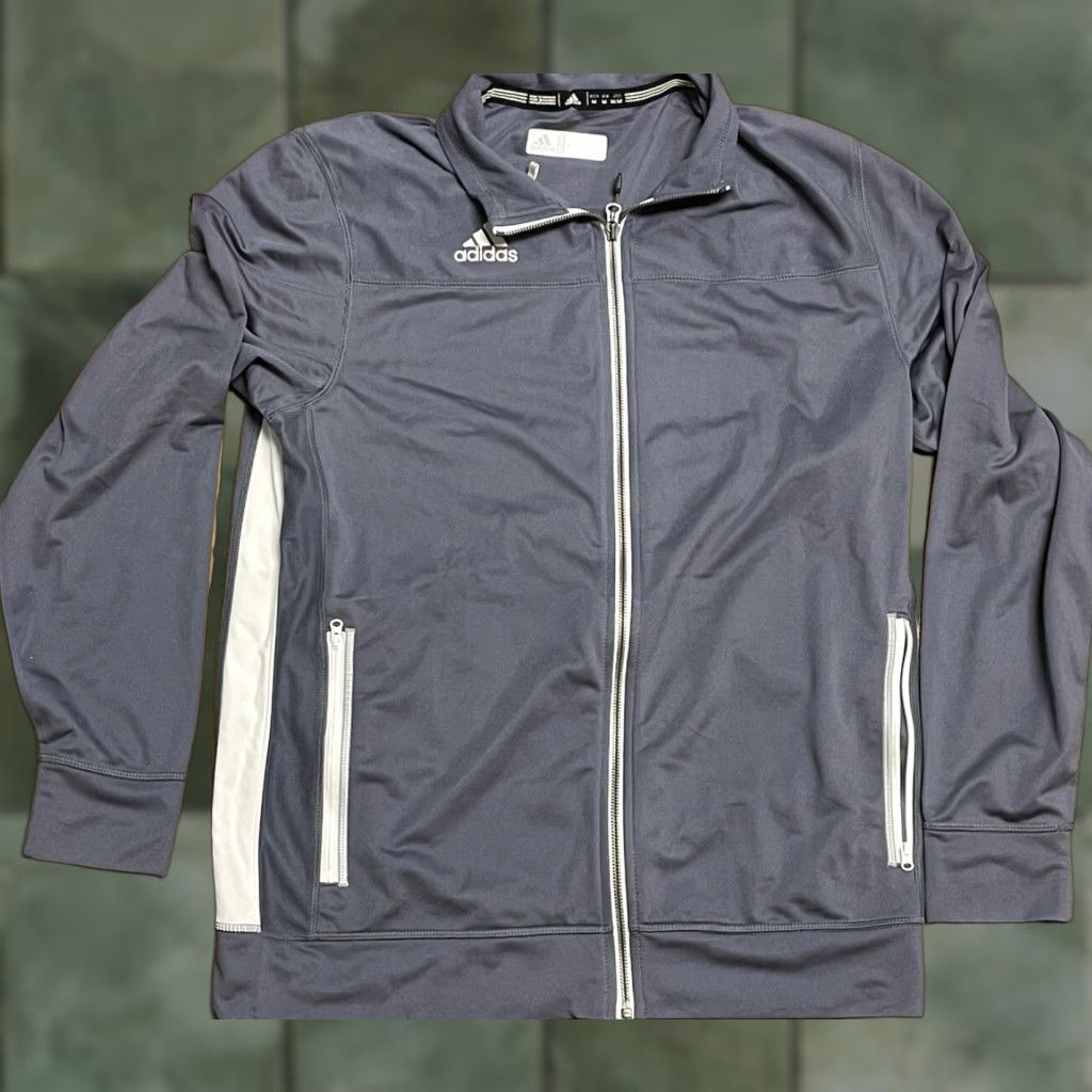 Adidas adidas Track Jacket Full Zip Gray White Climalite M Regular Unisex Adults Long Sleeve XS? Wait. Size M / US 6-8 / IT 42-44 - 1 Thumbnail