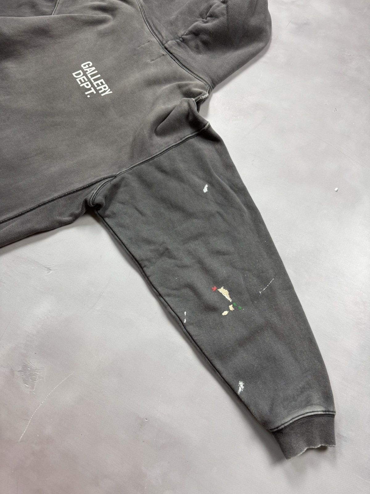 Gallery Dept. Gallery Dept ATK Logo Distressed Hoodie(Grey/L) Size US L / EU 52-54 / 3 - 13 Thumbnail