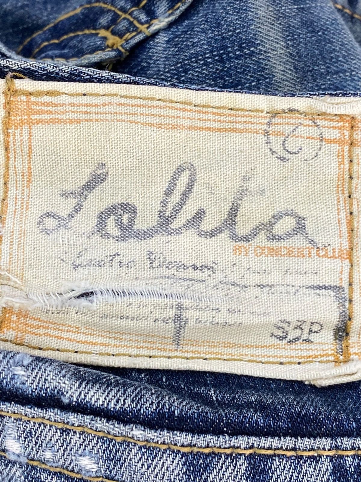 Japanese Brand Lolita Faded Wash Whiskered Style Straight Leg Jeans Size US 31 - 11 Thumbnail