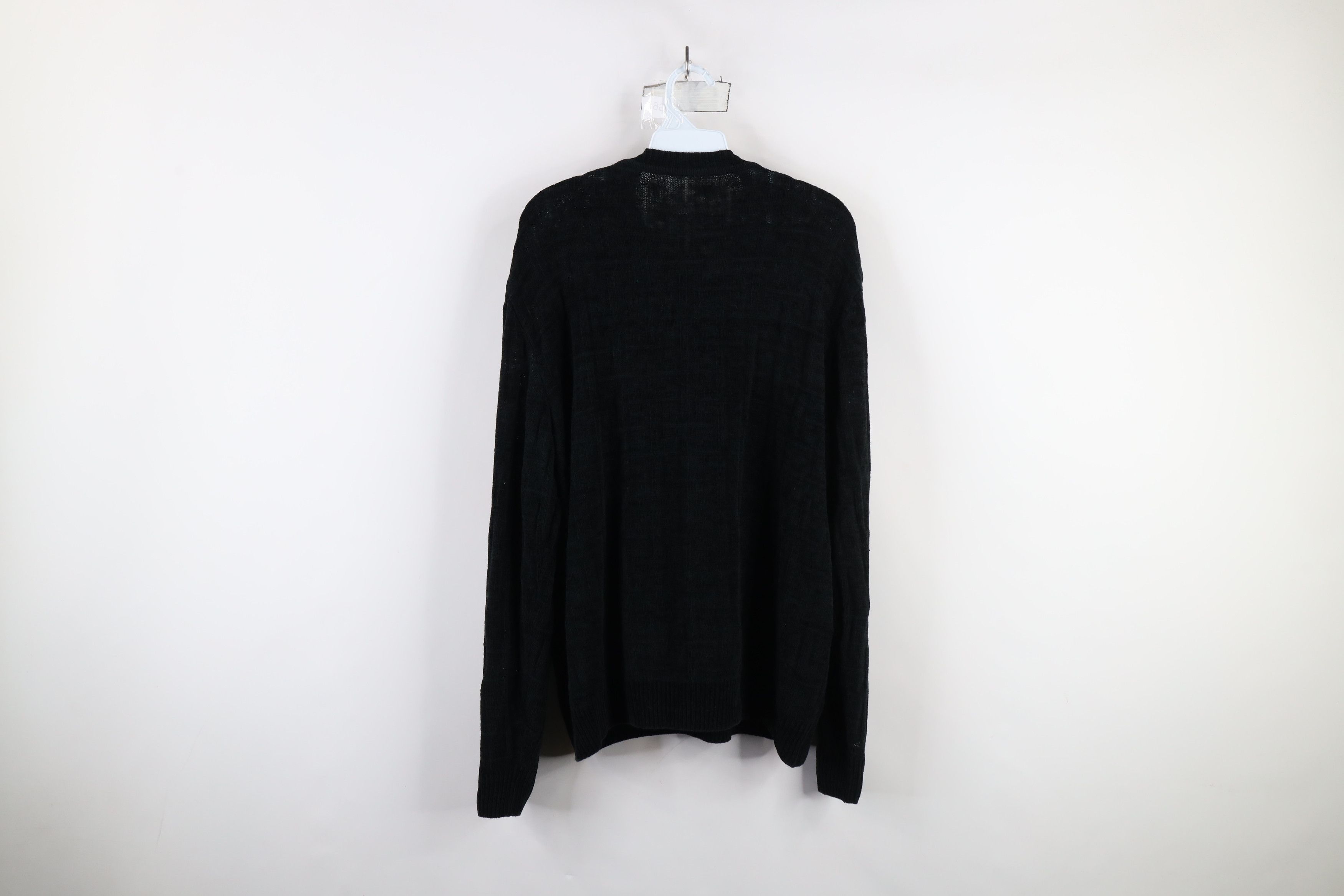 Vintage Vintage 90s Streetwear Cross Weave Thin Knit Fleece Sweater Size US L / EU 52-54 / 3 - 8 Thumbnail
