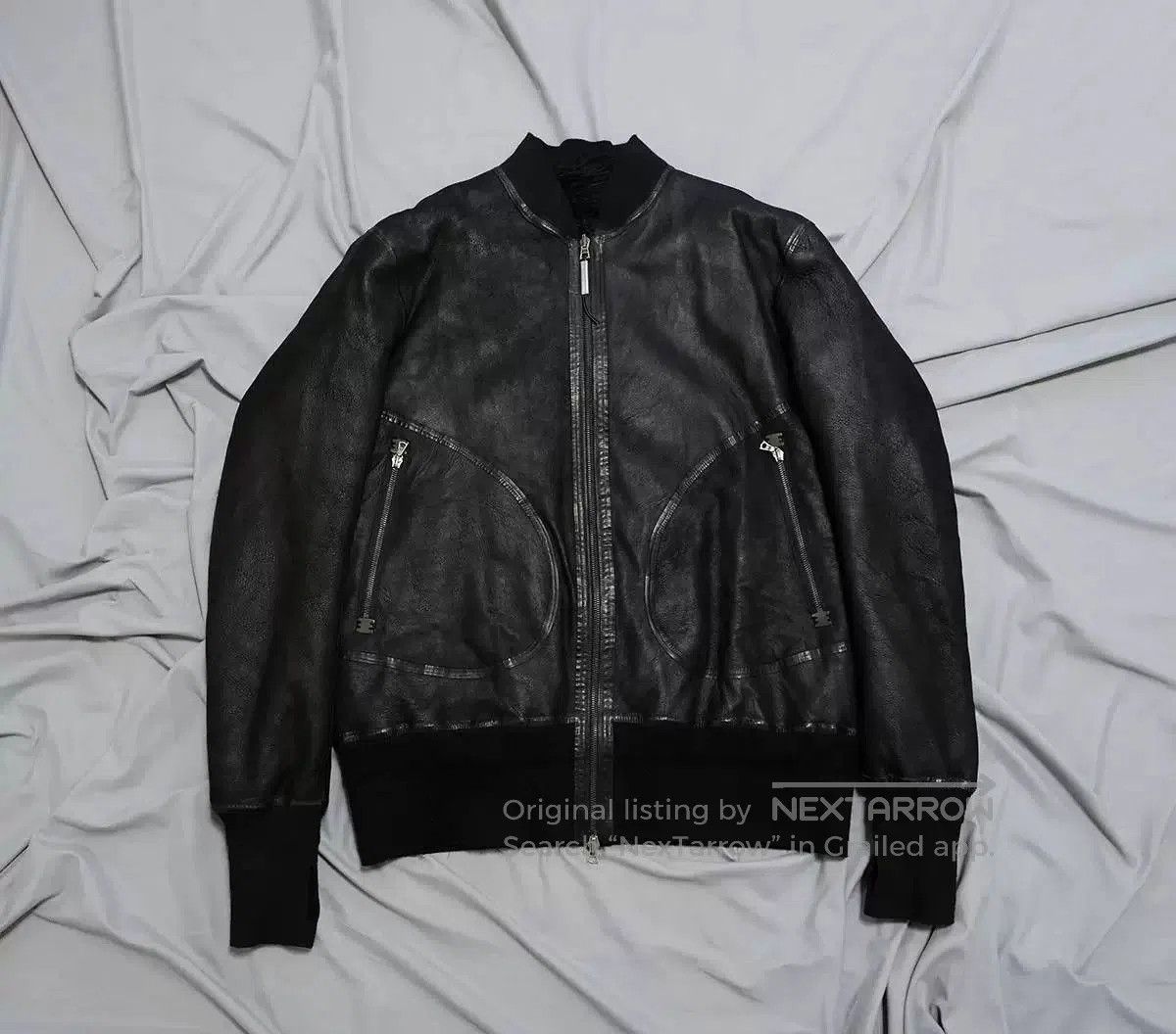 Isaac Sellam Experience isaac sellam leather MA1 bomber jacket. Size US XL / EU 56 / 4 - 1 Thumbnail
