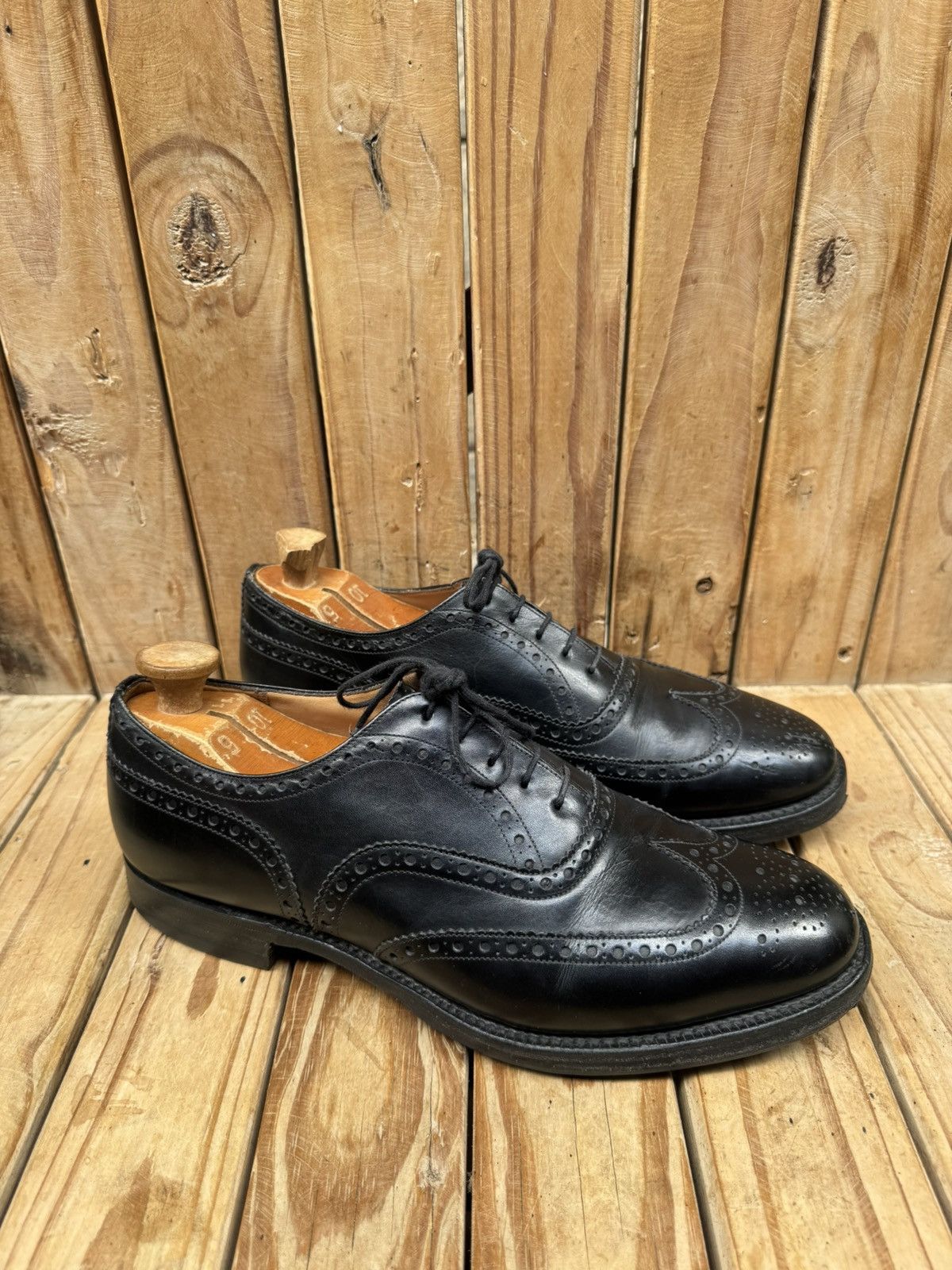 Church's Church’s ‘FRANKLIN’ black wingtip brogue Mens shoes US 11 F Size US 11 / EU 44 - 3 Thumbnail