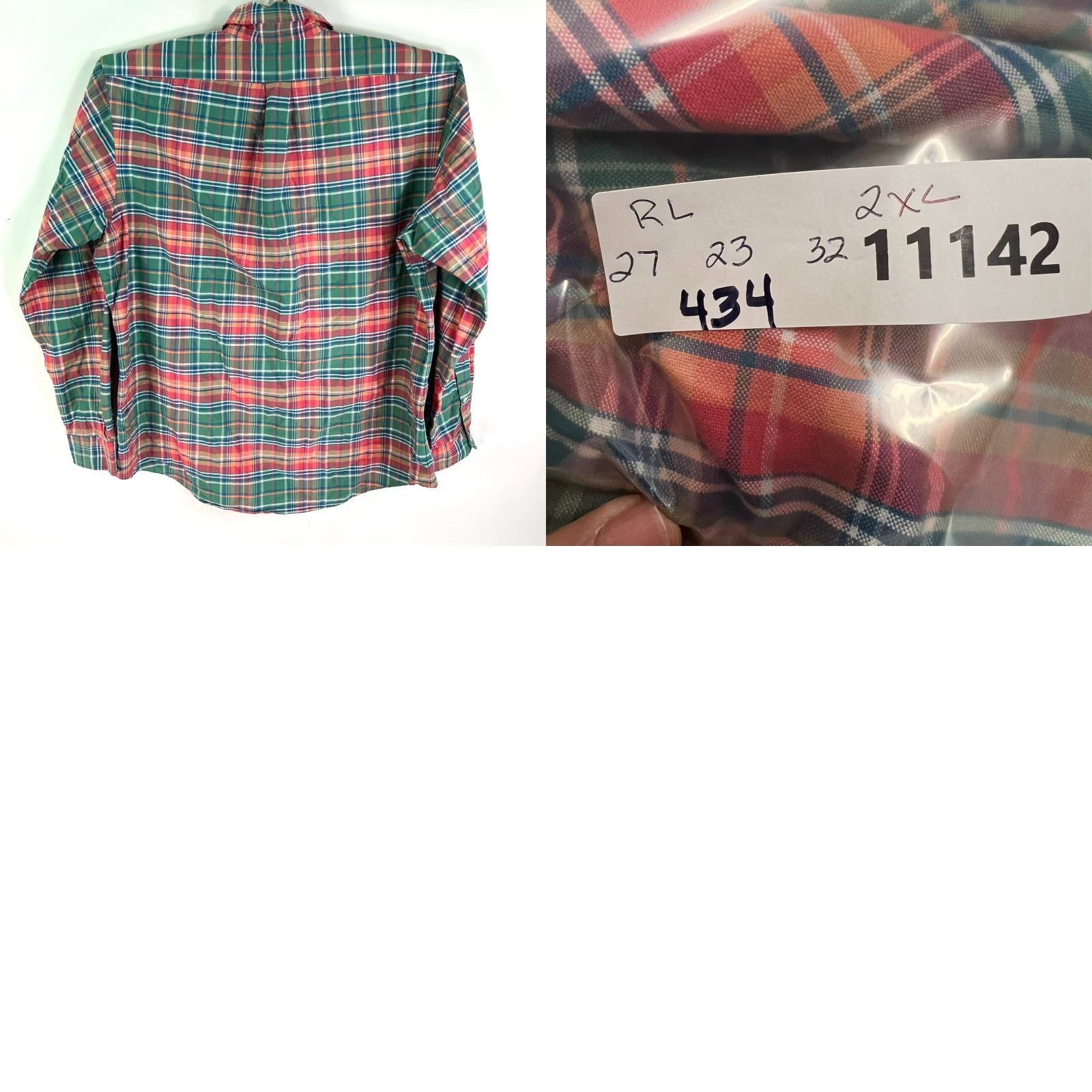 Ralph Lauren Ralph Lauren Custom Fit Non Iron Checked Button Down Shirt Mens 2XL Green Size US XXL / EU 58 / 5 - 8 Thumbnail