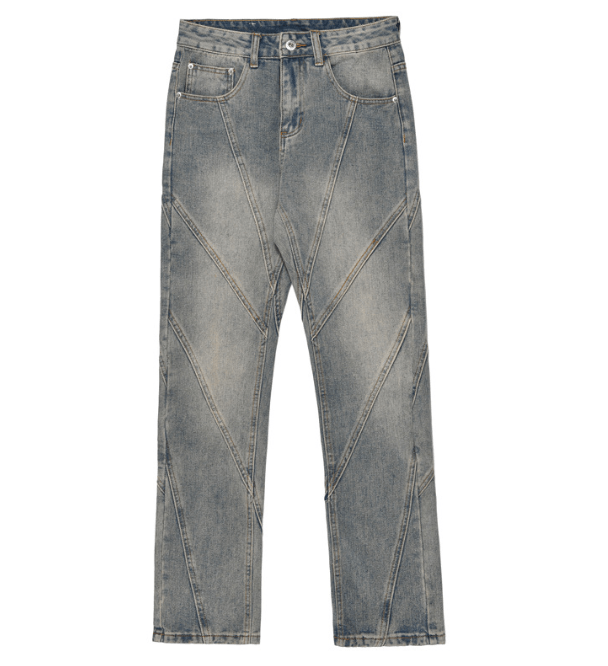 Japanese Brand × Jean High street washed distressed straight loose casual jeans Size US 32 / EU 48 - 4 Thumbnail