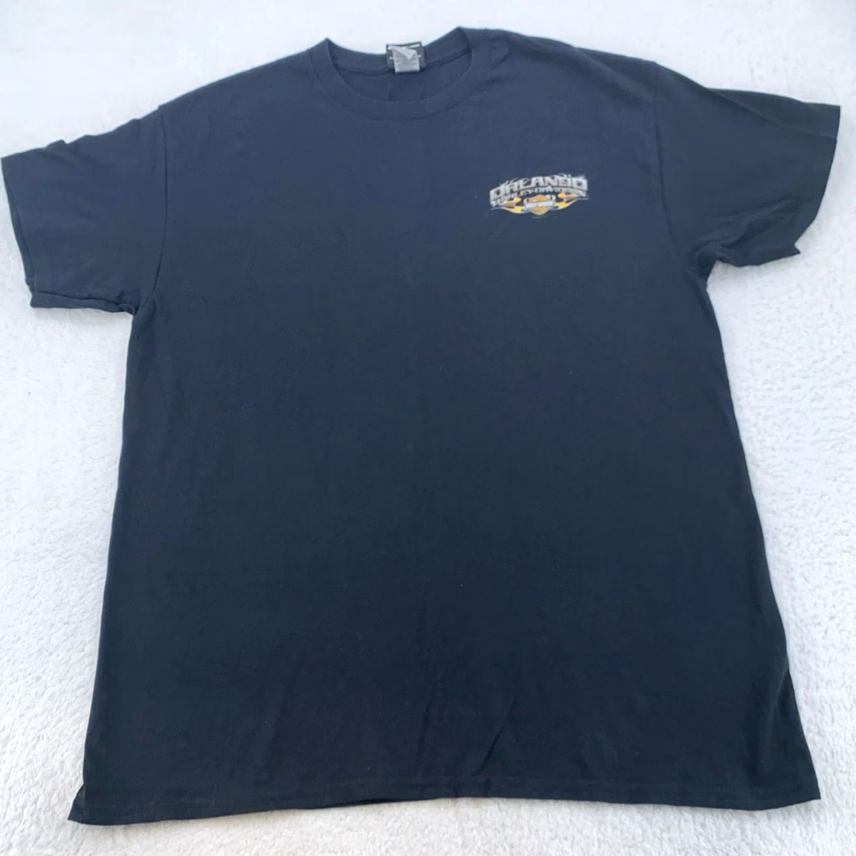 Harley Davidson Harley-Davidson Shirt Mens L Black Crew Neck Short Sleeve Graphic Print Palm Tree Florida Biker Beach - Mens Size US L / EU 52-54 / 3 - 3 Thumbnail