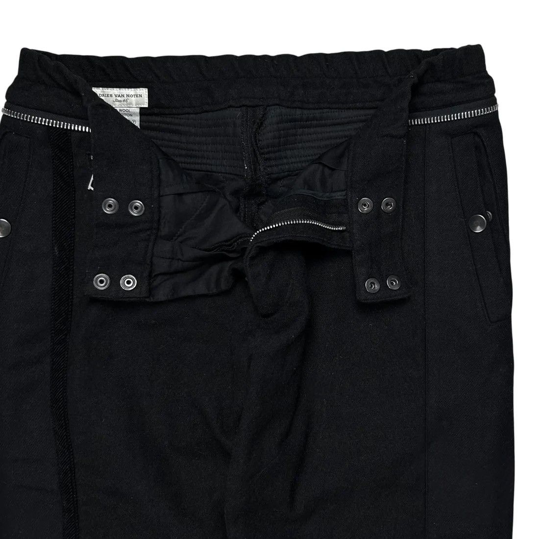 Dries Van Noten Dries Van Noten Moto Multi Zip Wool Pants - AW14 Size US 30 / EU 46 - 5 Thumbnail