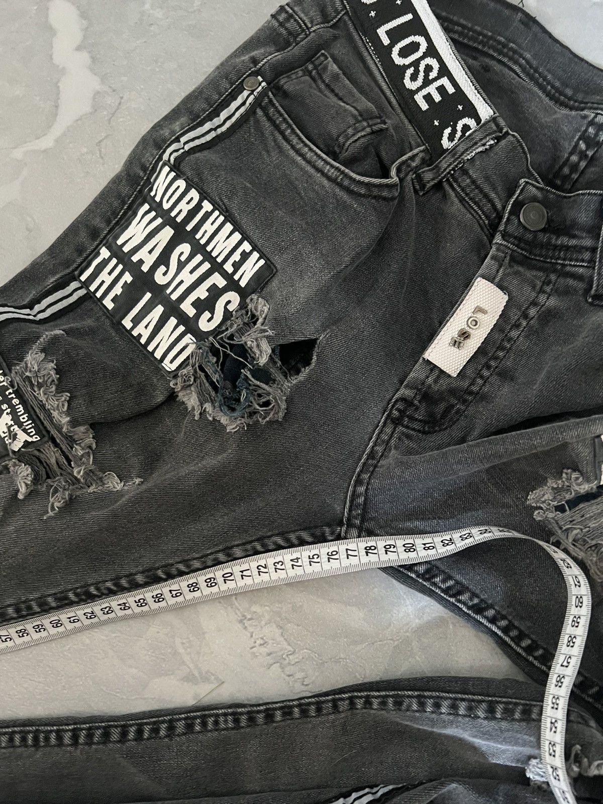 Vintage Exclusive Distressed Faded Designer / Vintage Slim Jeans 90 Size US 31 - 7 Thumbnail