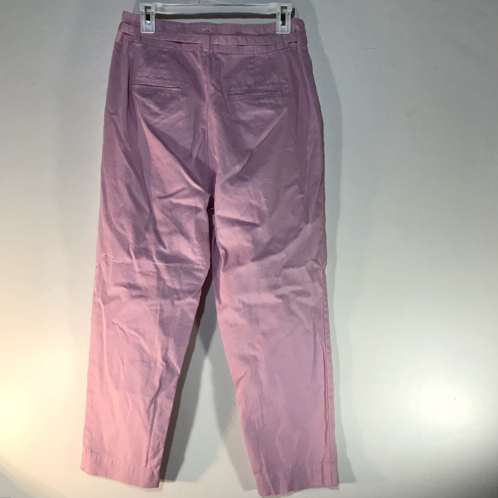 Gap VINTAGE Gap Women's Khaki Paperbag Waist Pants 8 High Rise Slight Pink Cotton Casual Workwear Size 30" / US 8 / IT 44 - 3 Thumbnail