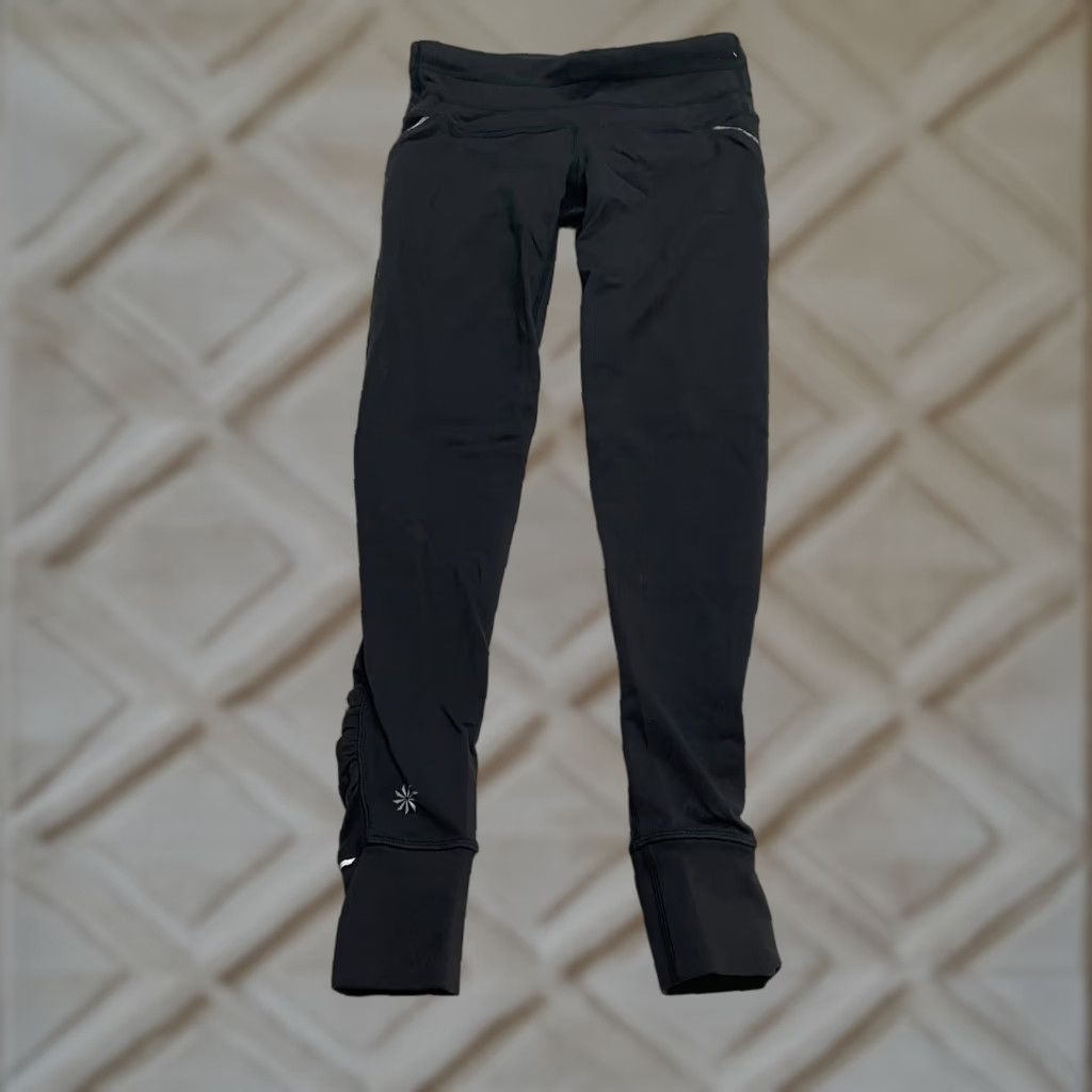 Athleta Athleta Relay Tight Compression Leggings Women XXS Black Active Zip Pocket 24x26 Regular Stretch Lightweight Athletic Size 24" / US 00 / IT 34 - 1 Thumbnail