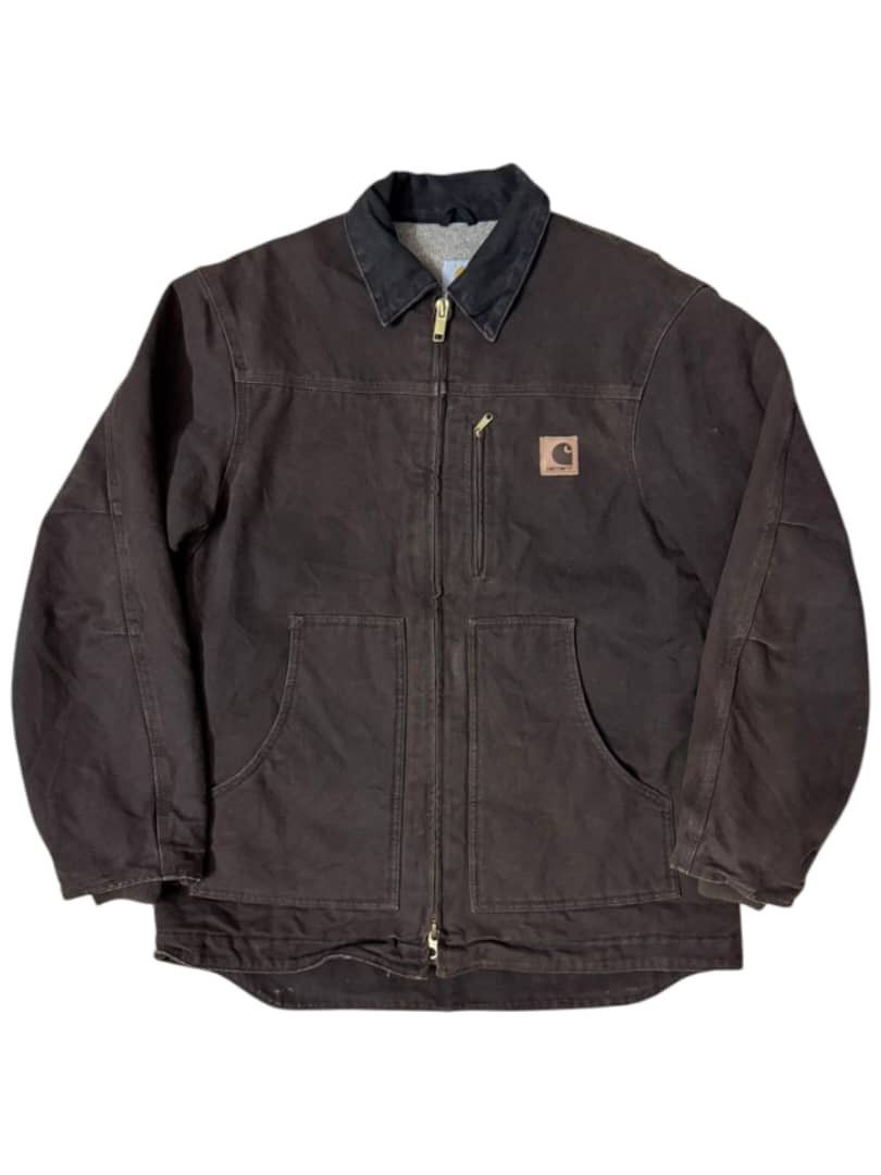 Carhartt VTG CARHARTT MENS C61 DKB BROWN SHERPA JACKET SANDSTONE Size US XL / EU 56 / 4 - 1 Thumbnail