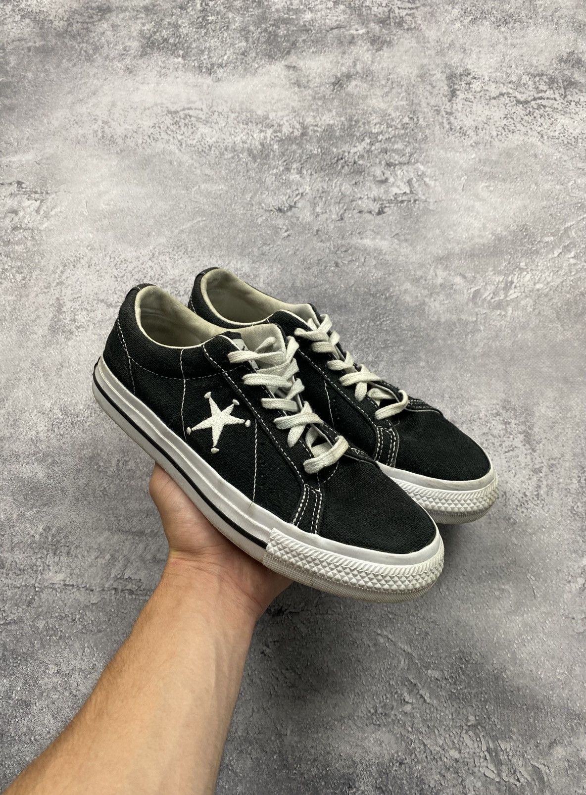 Converse × Stussy Stussy Converse Chuck One Star Low Top Black Sneakers Shoes Size US 6 / EU 39 - 6 Thumbnail