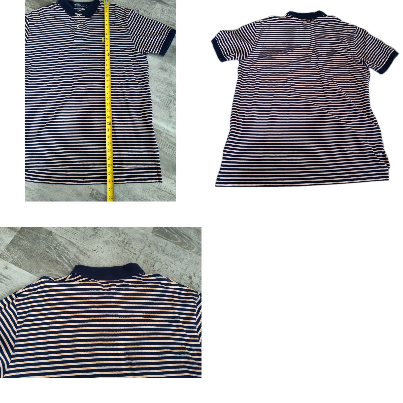 Ralph Lauren VINTAGE Ralph Lauren Polo Shirt Men XL Blue Orange Striped Pony Embroidered Classic Preppy Size US XL / EU 56 / 4 - 8 Thumbnail