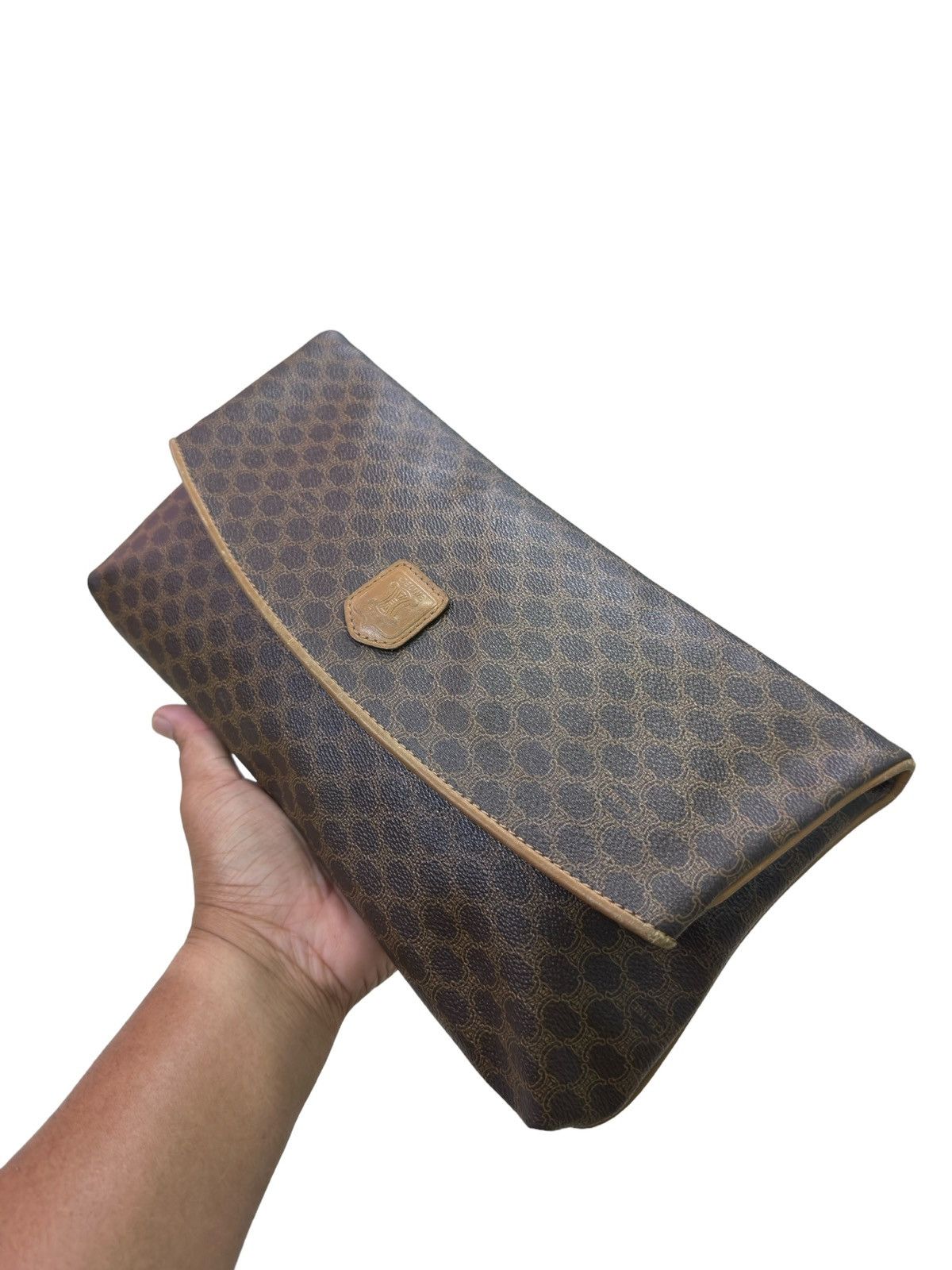 Celine × Vintage AUTHENTIC VINTAGE CELINE MACADAM CLUTCH BAG Size ONE SIZE - 3 Thumbnail
