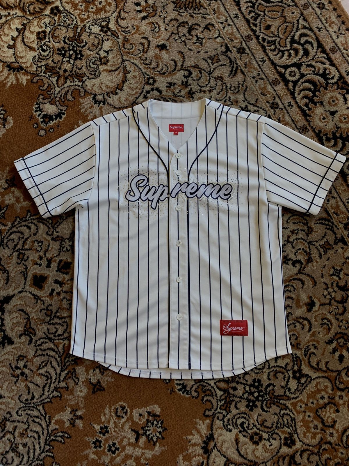 Supreme Rhinestone Baseball Jersey (SS20) - $138