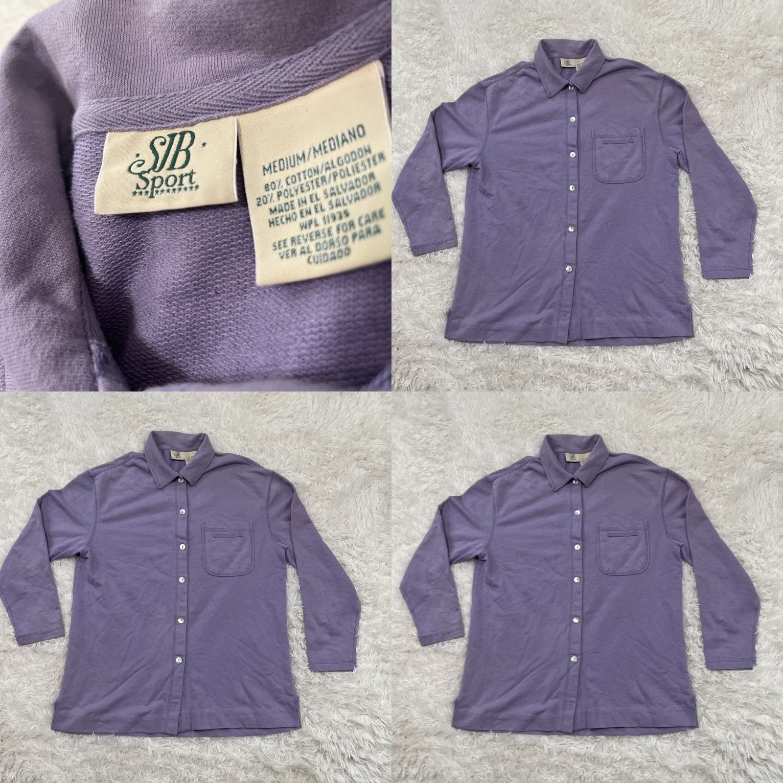 Vintage VINTAGE St. Johns Bay Womens M Button Knit Purple Lilac Soft Warm Adult L Size M / US 6-8 / IT 42-44 - 9 Thumbnail