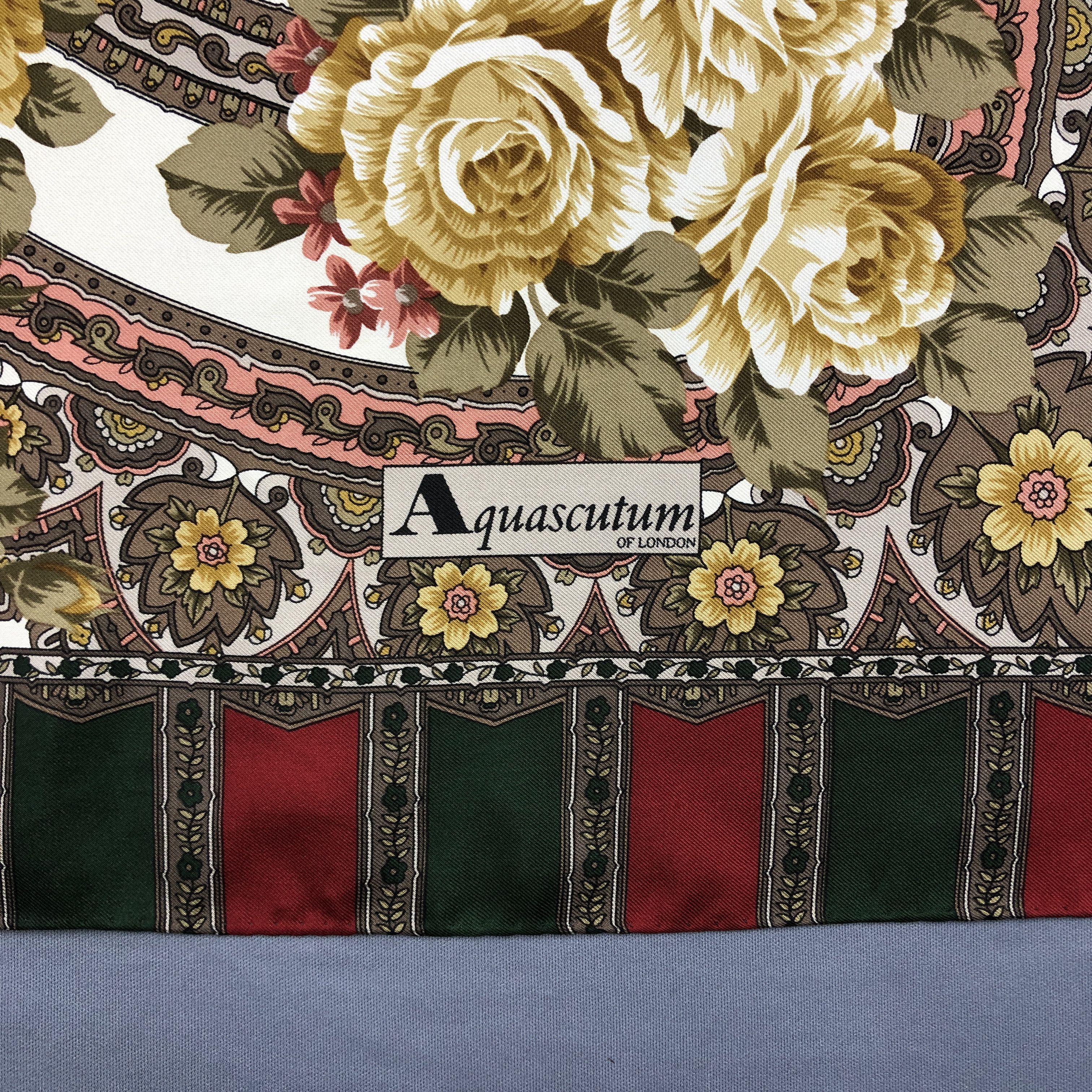 Aquascutum Vintage Aquascutum SILK Scarf Twill Stole Wraps Scarves Size ONE SIZE - 4 Thumbnail