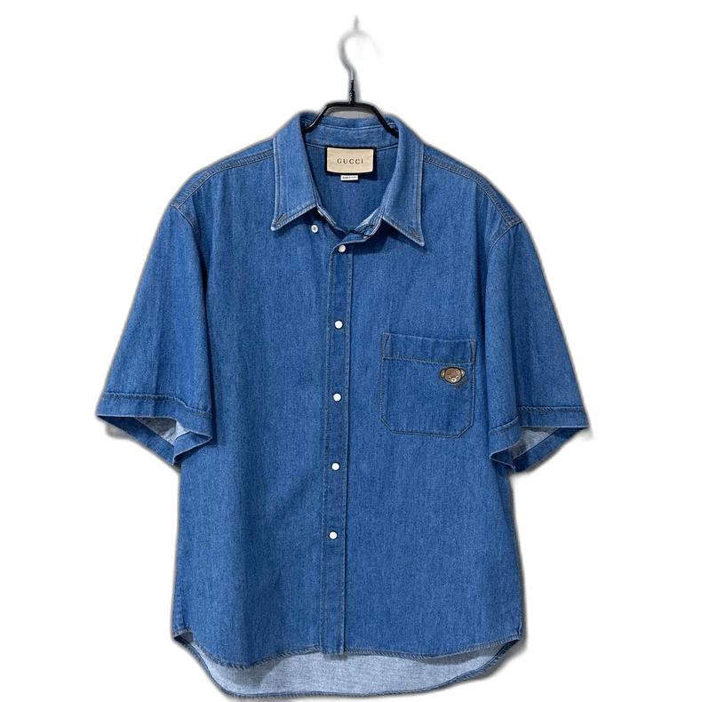 Gucci Gucci Denim Shirt with Bear Logo-yf Size US L / EU 52-54 / 3 - 1 Thumbnail