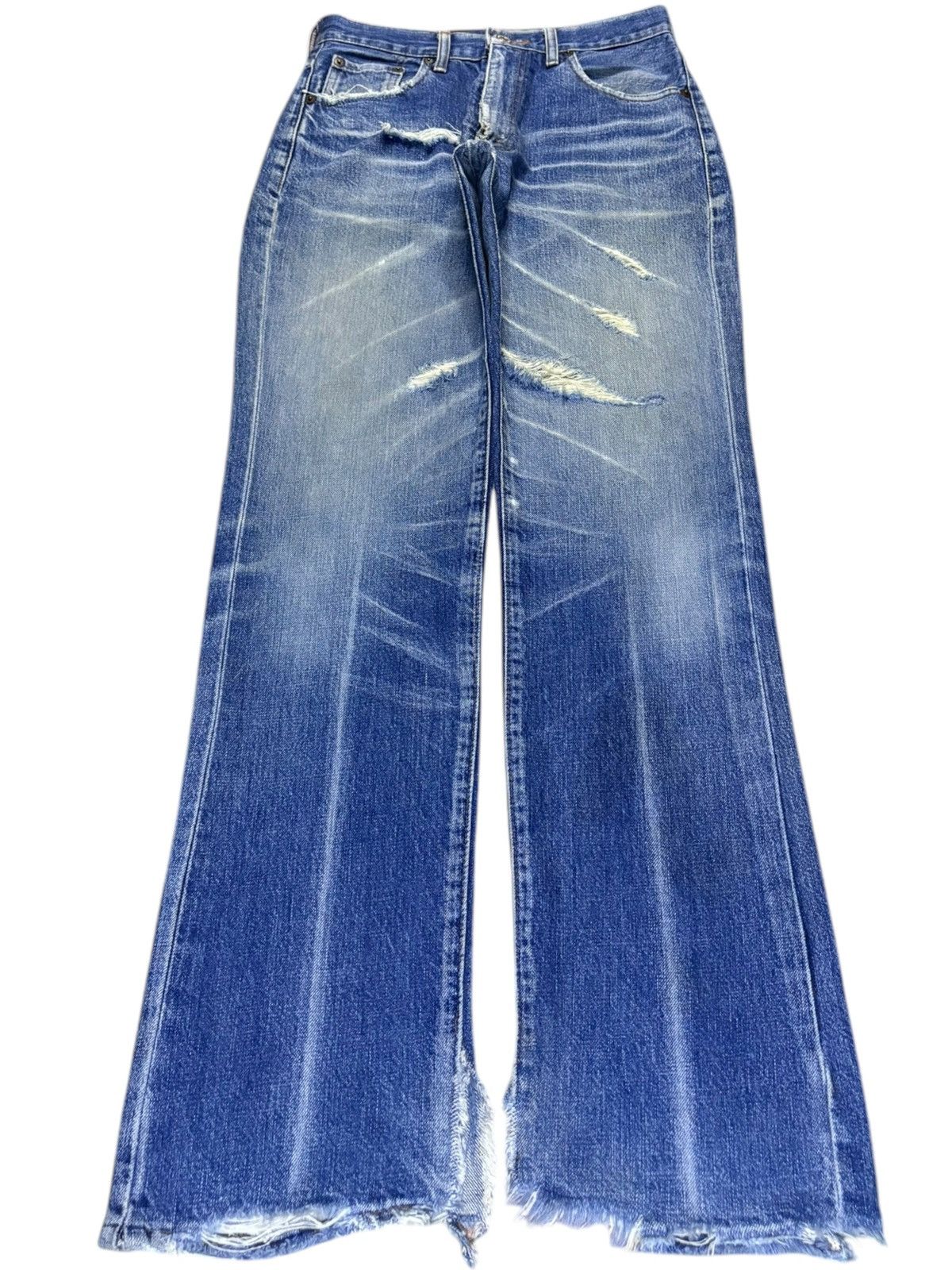 Levi's Vintage 90s Levis 502xx Selvedge Blue Wash Loose Jeans Size US 28 / EU 44 - 2 Thumbnail