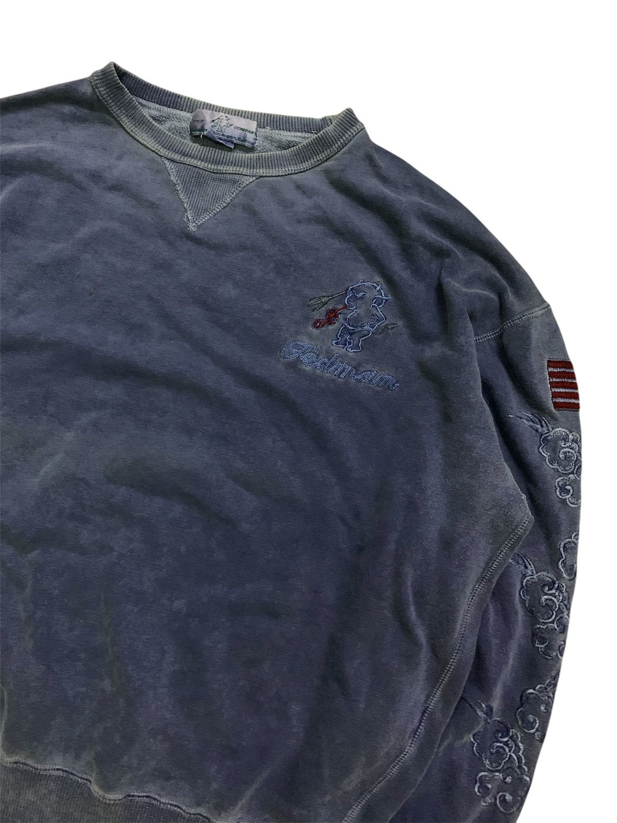Tedman × Toyo Enterprises Vintage Ted Company Devil Embroidered Sweatshirt Size US L / EU 52-54 / 3 - 2 Thumbnail