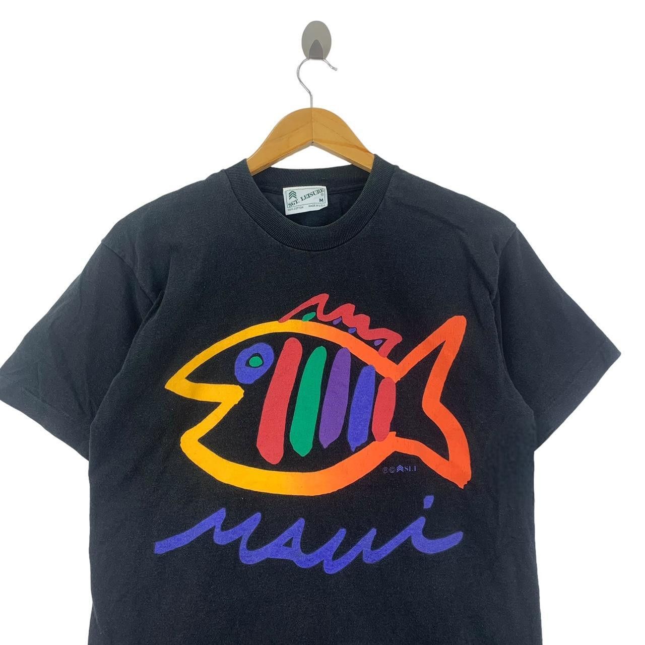 Vintage Vintage 80’ MAUI HAWAII FISH Art Painting Tee Shirt Top Size M / US 6-8 / IT 42-44 - 2 Thumbnail