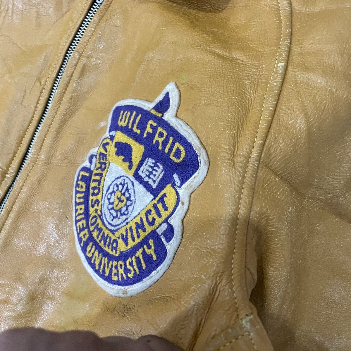Vintage Vintage 80s Laurier University Leather Jacket Size US M / EU 48-50 / 2 - 11 Thumbnail