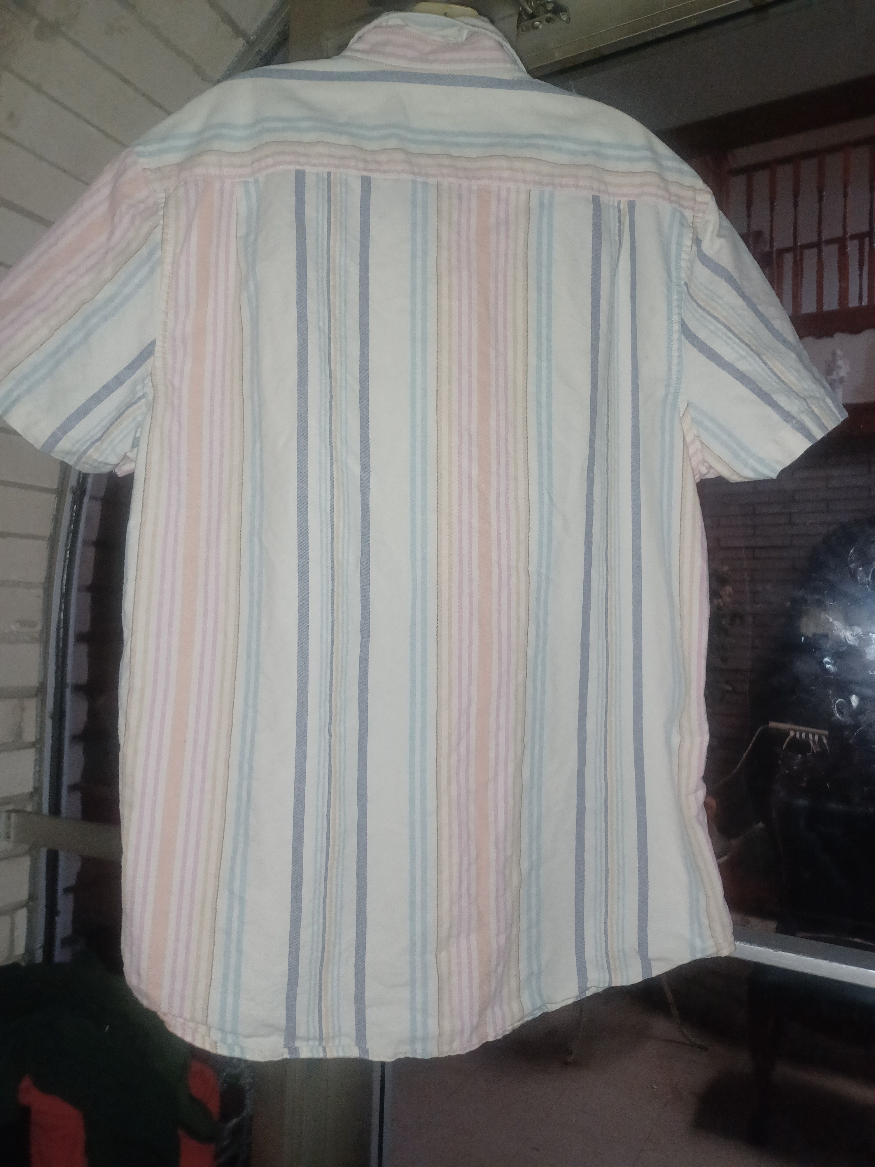 Aeropostale Aeropostale Men's Button-Up Shirt XL Pastel Stripes Size US XL / EU 56 / 4 - 2 Thumbnail