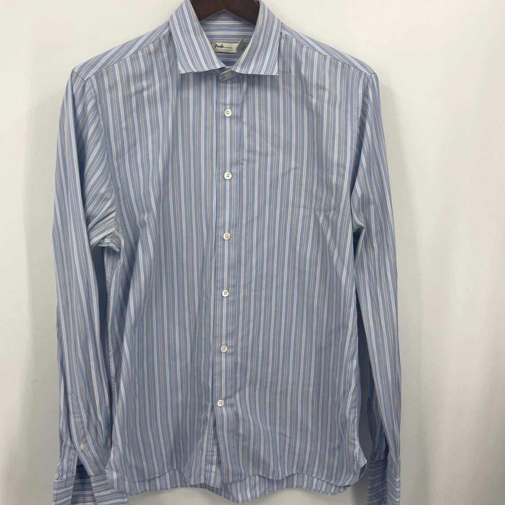 Pringle Of Scotland VINTAGE Pringle of Scotland Blue Cotton Button-Down Shirt Mens Medium Casual Classic 90s Size US M / EU 48-50 / 2 - 4 Thumbnail